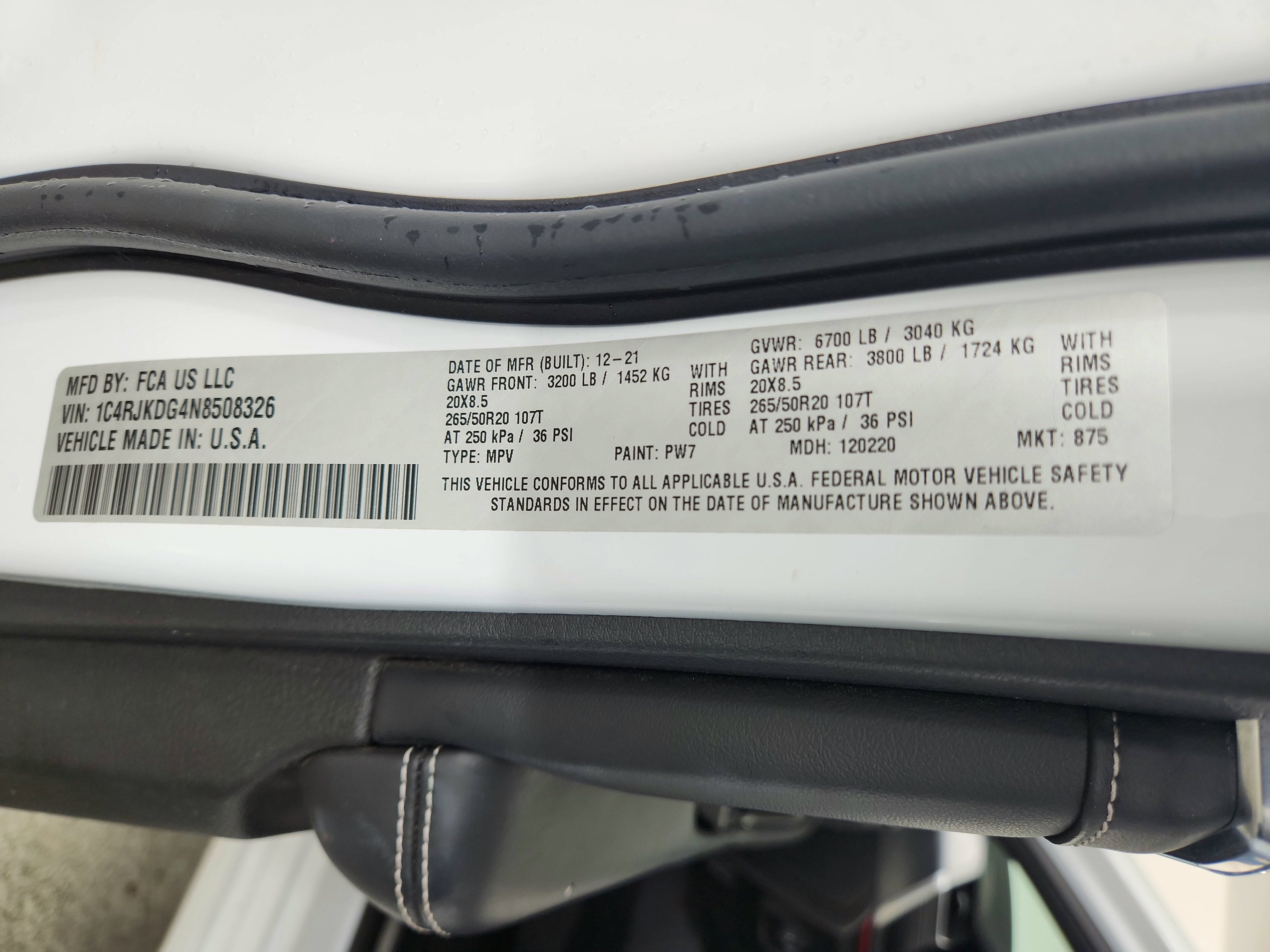 2022 Jeep Grand Cherokee L Overland 4x4