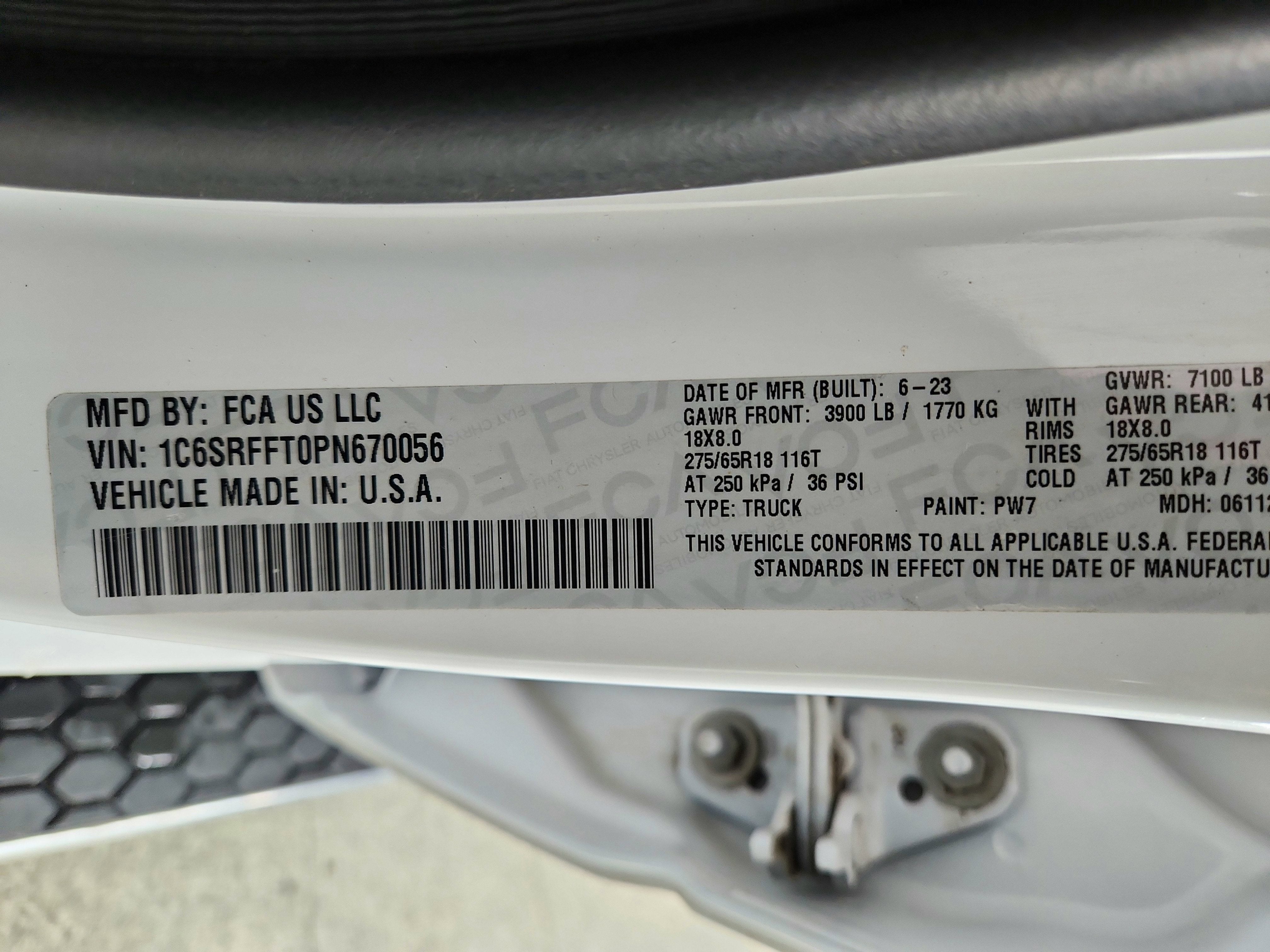 2023 RAM 1500 Lone Star Crew Cab 4x4 5'7' Box