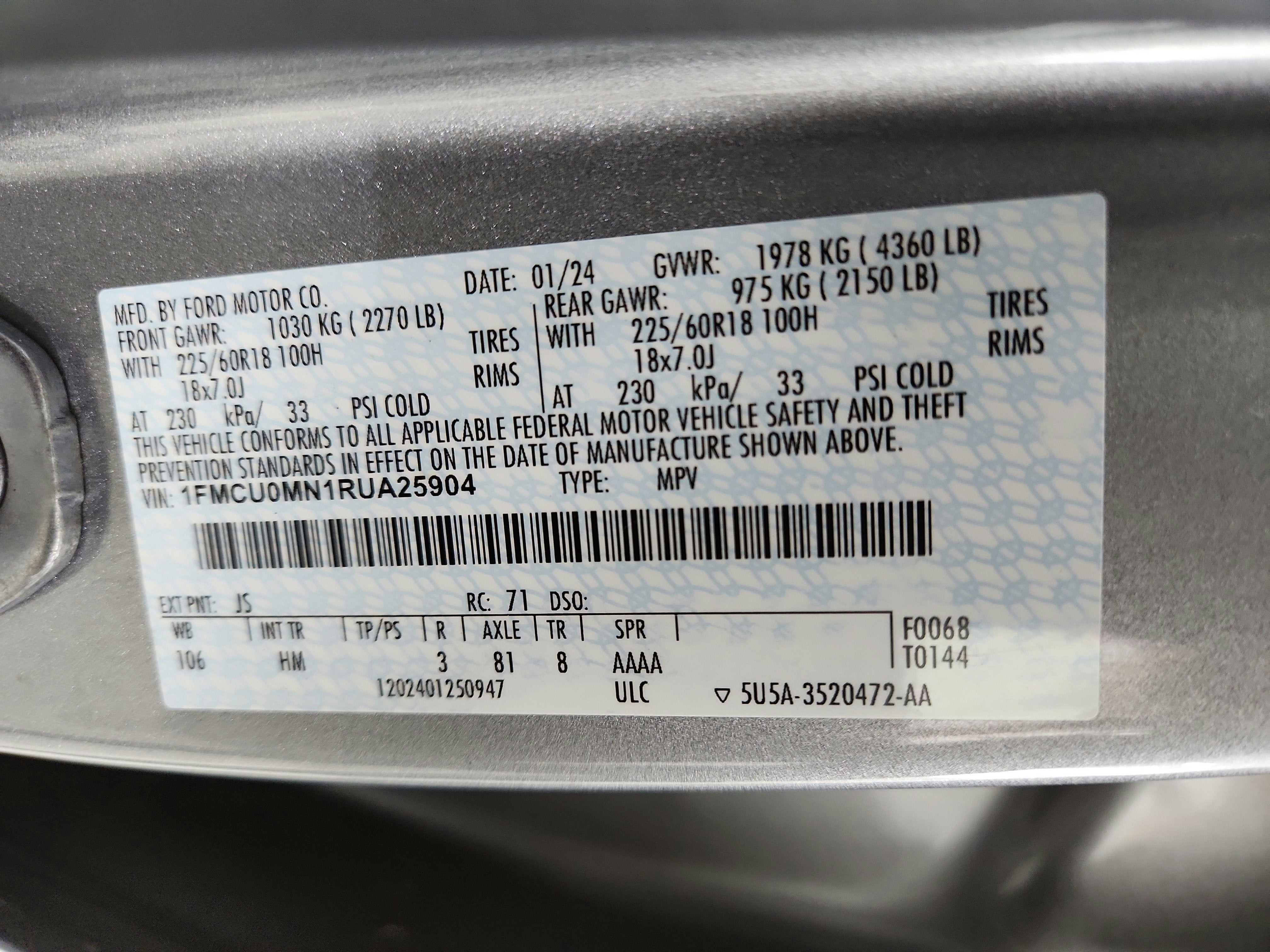 2024 Ford Escape ST-Line