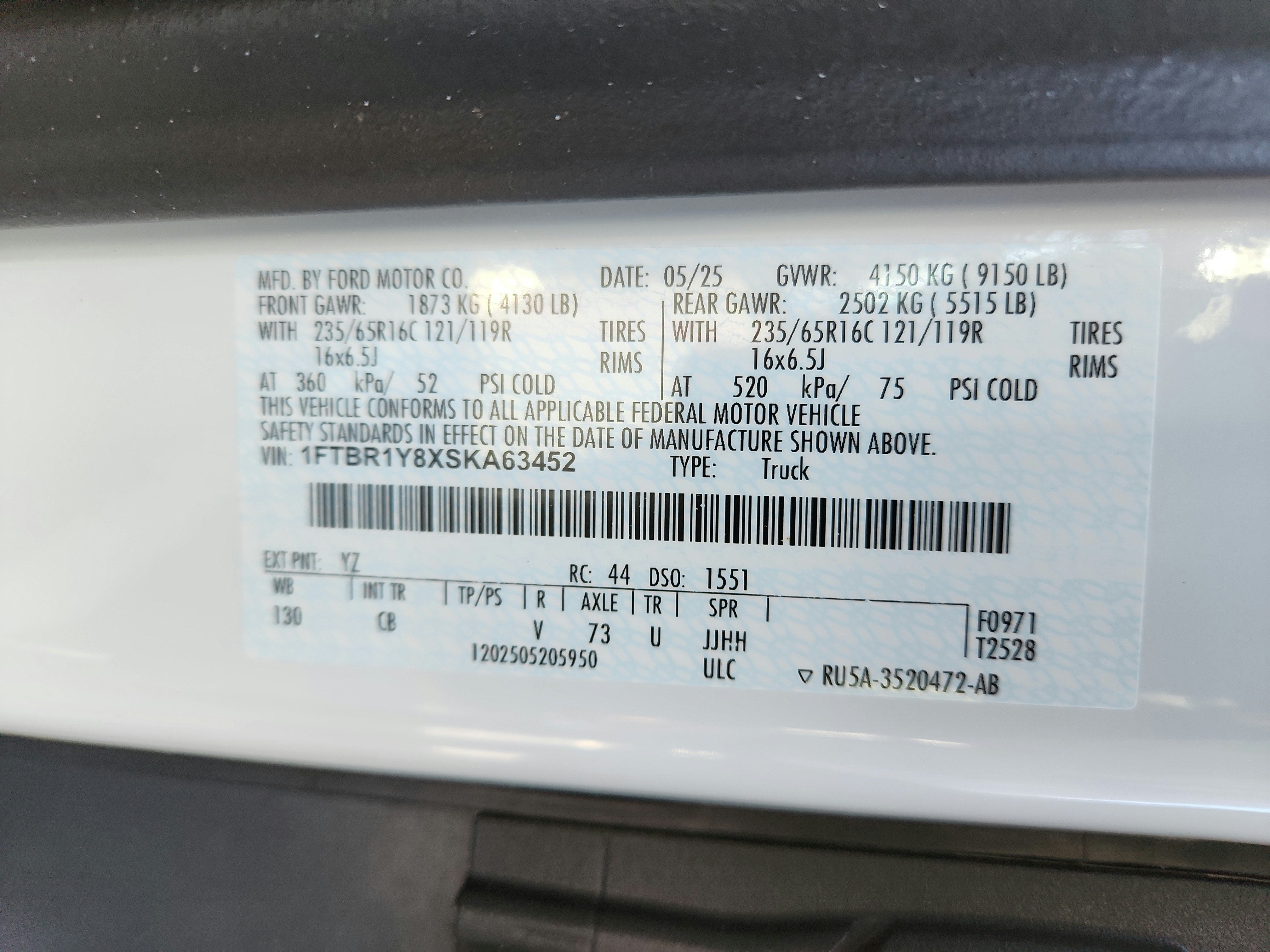 2025 Ford Transit Cargo Van T250