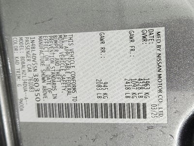 2025 Nissan Altima SV FWD