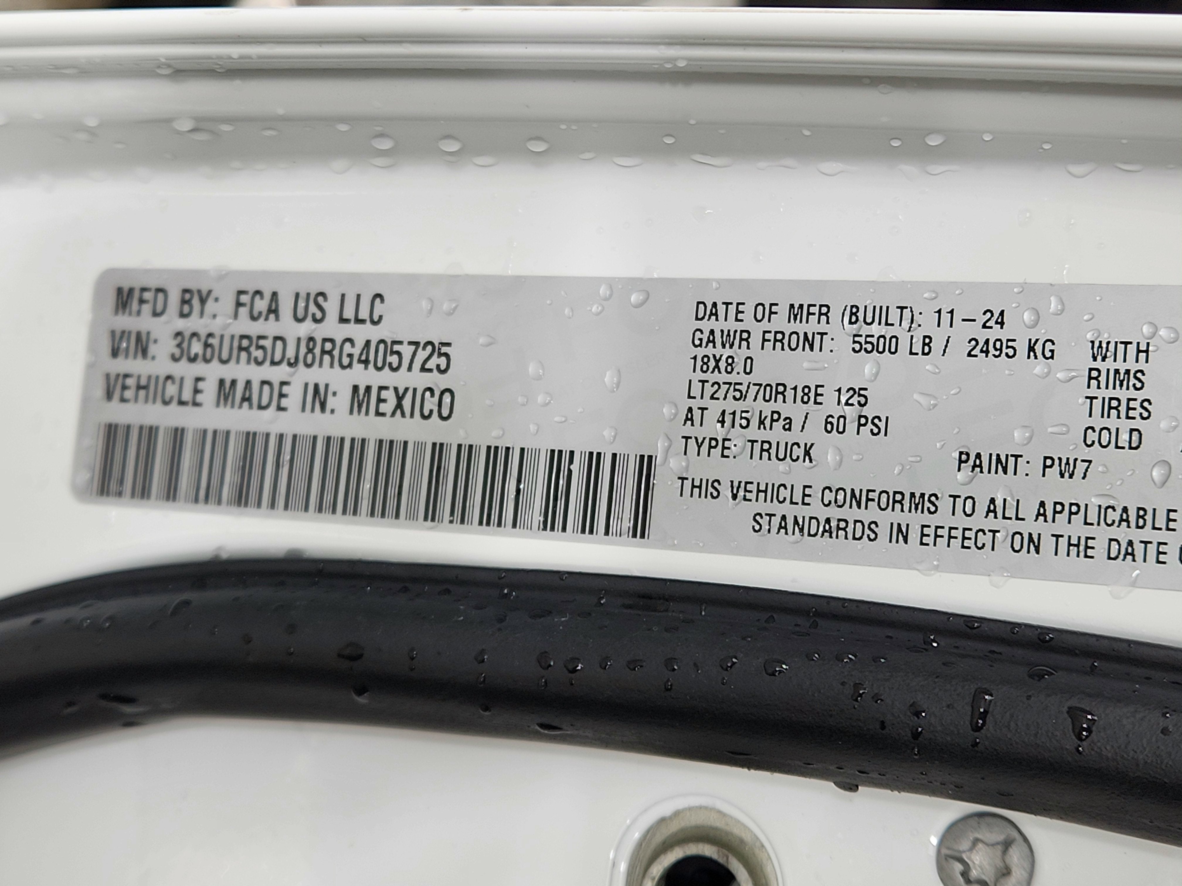 2024 RAM 2500 Big Horn Crew Cab 4x4 6'4' Box