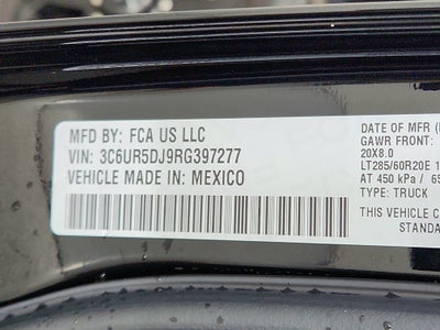 2024 RAM 2500 Big Horn Crew Cab 4x4 6'4' Box