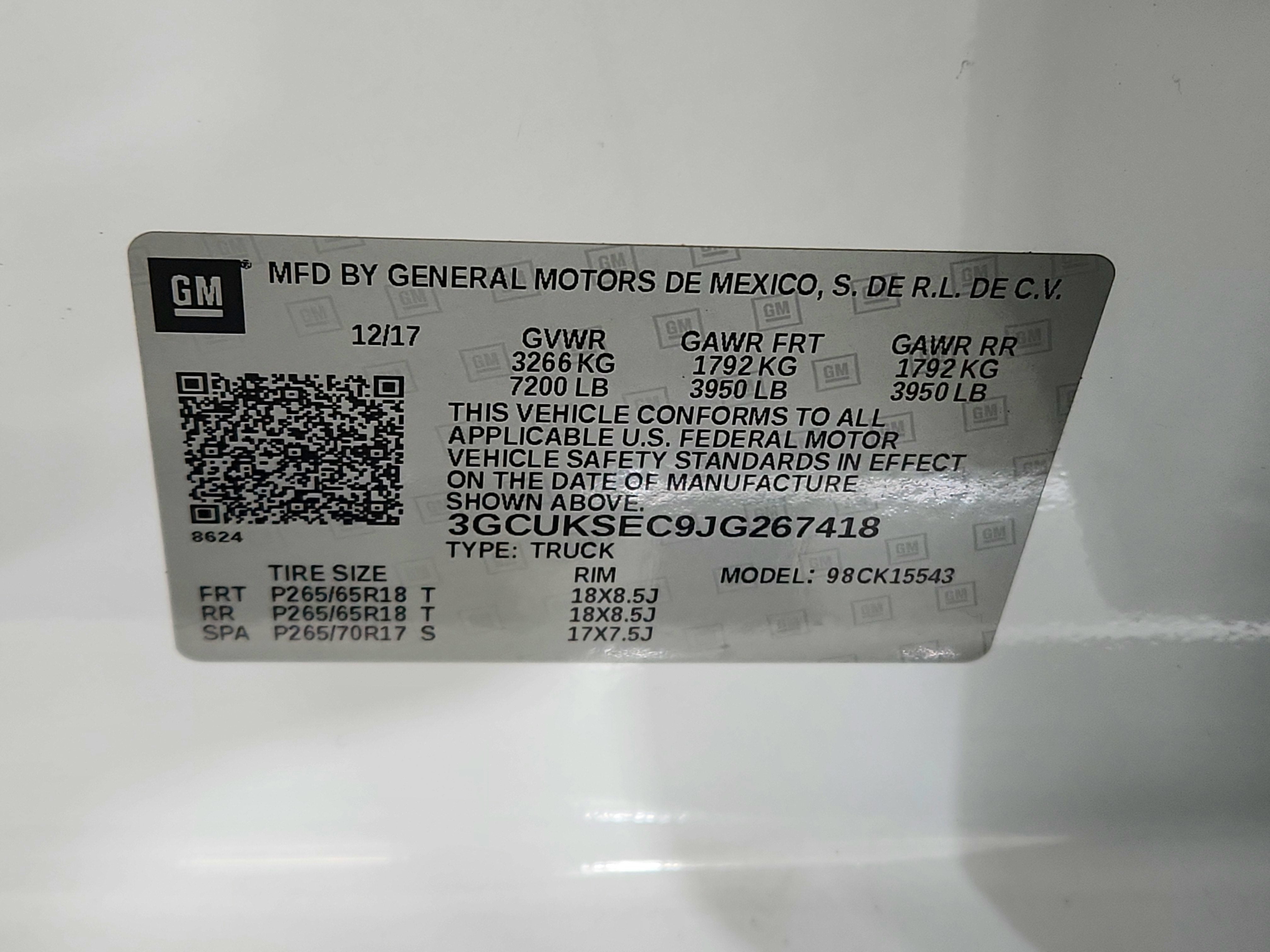 2018 Chevrolet Silverado 1500 1LZ