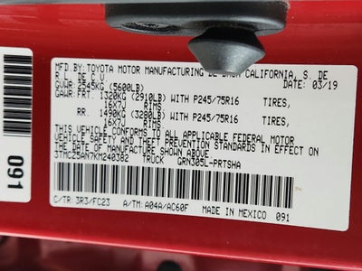 2019 Toyota Tacoma 4WD Base