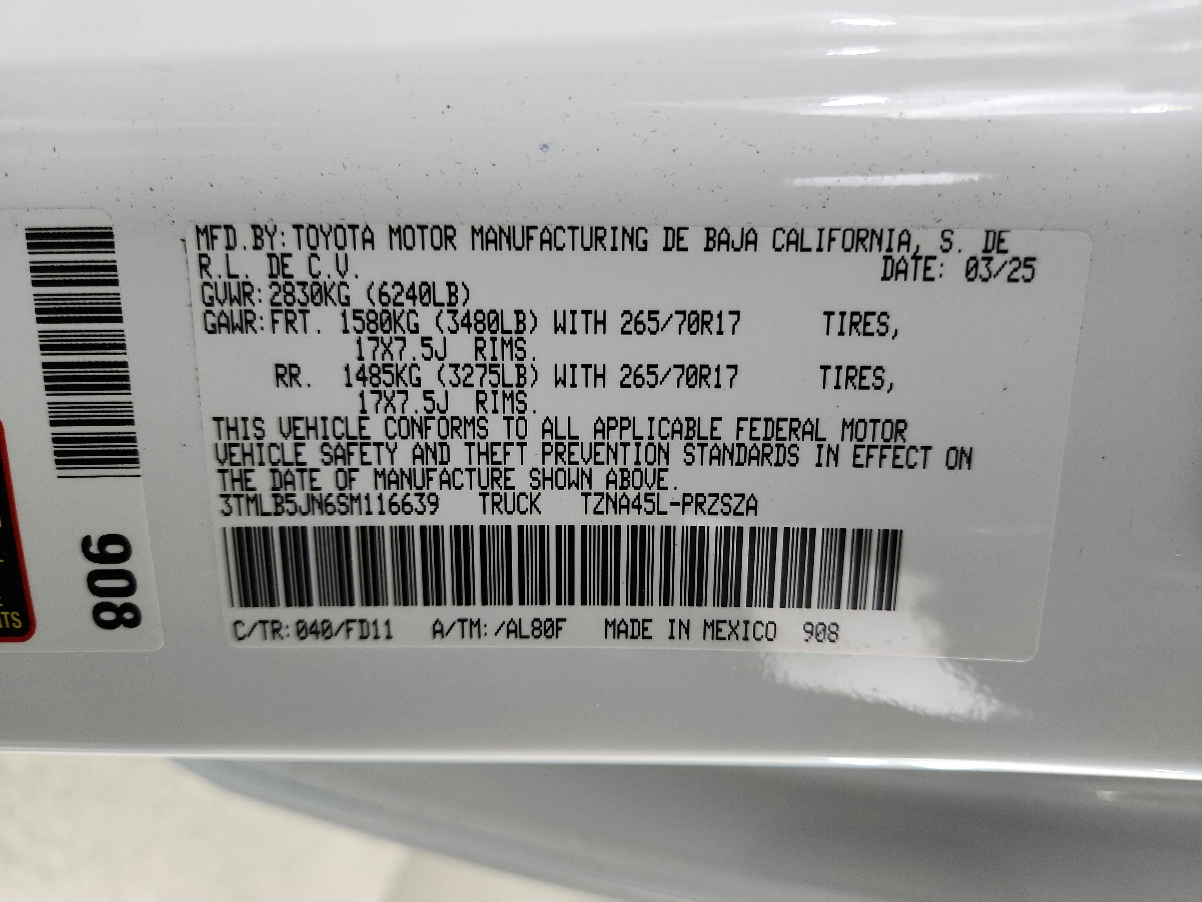 2025 Toyota Tacoma 4WD SR5