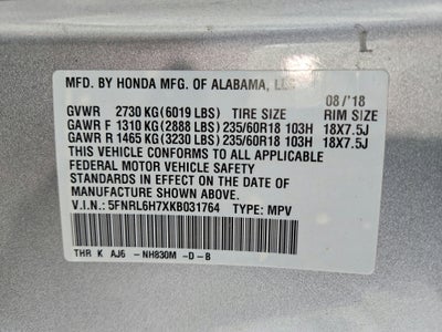 2019 Honda Odyssey Base