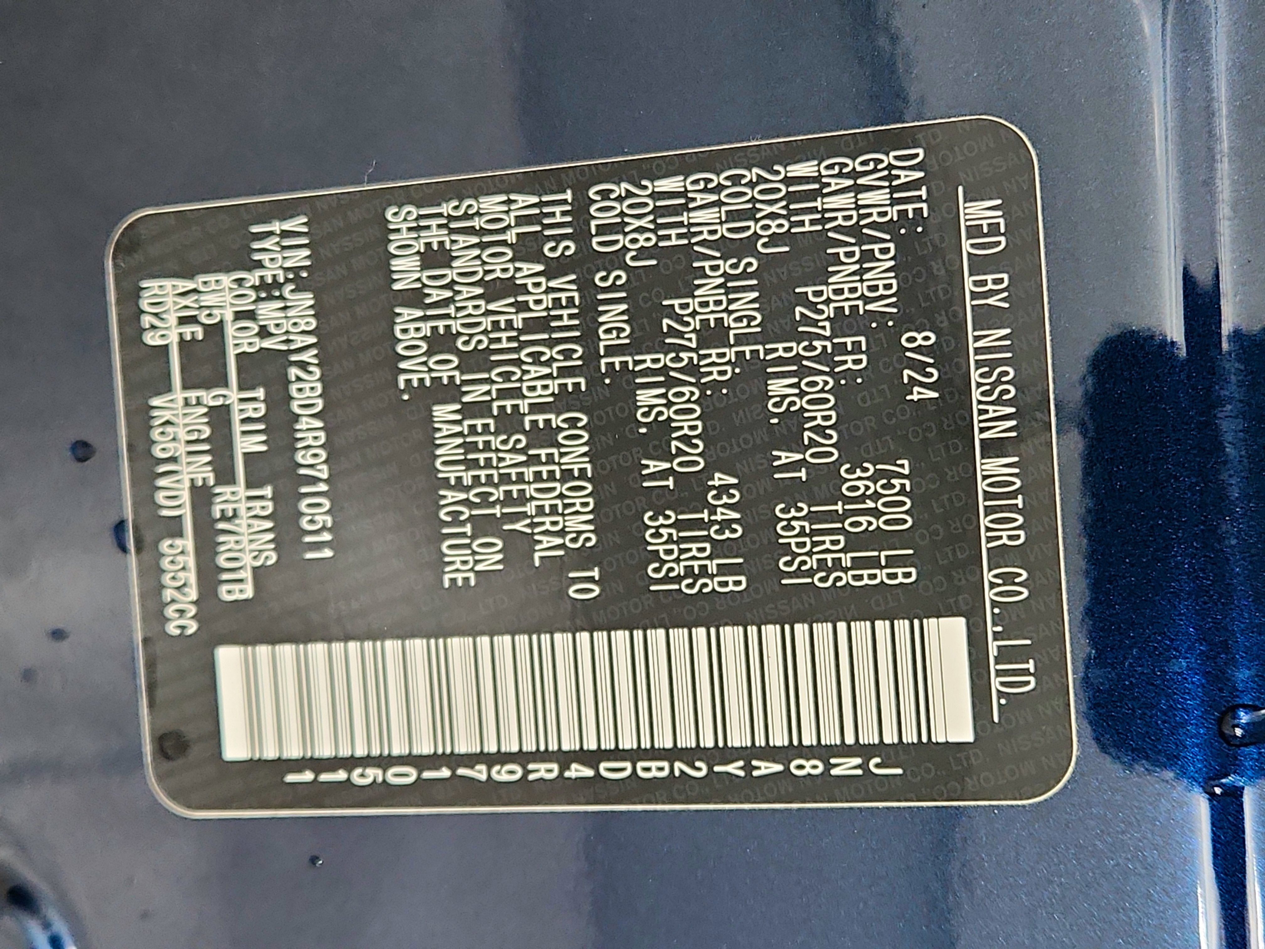 2024 Nissan Armada SL 4WD