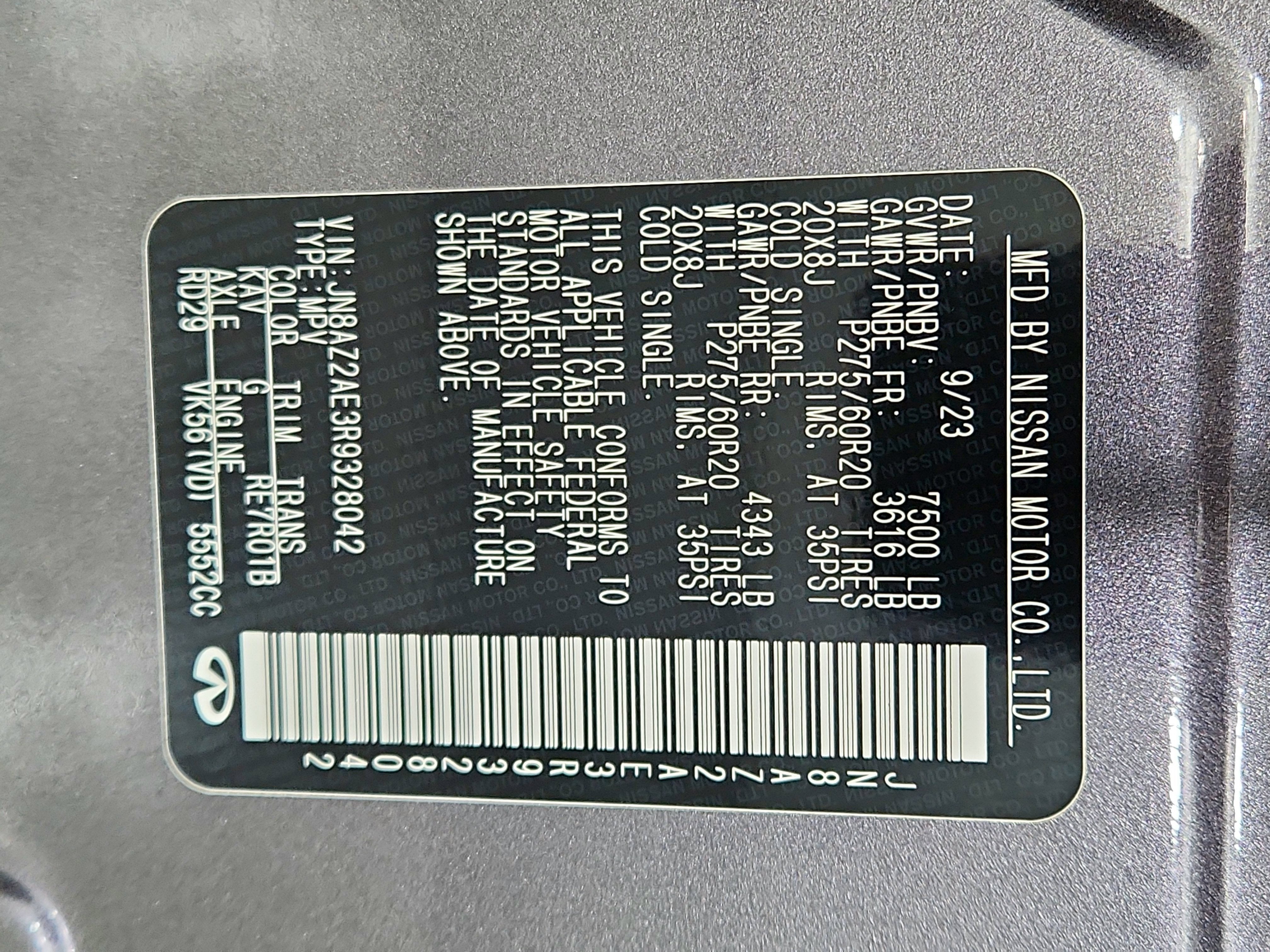 2024 INFINITI QX80 LUXE AWD