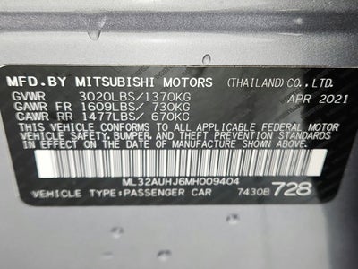 2021 Mitsubishi Mirage ES