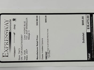 2026 Jeep Wrangler JEEP WRANGLER 2-DOOR SPORT