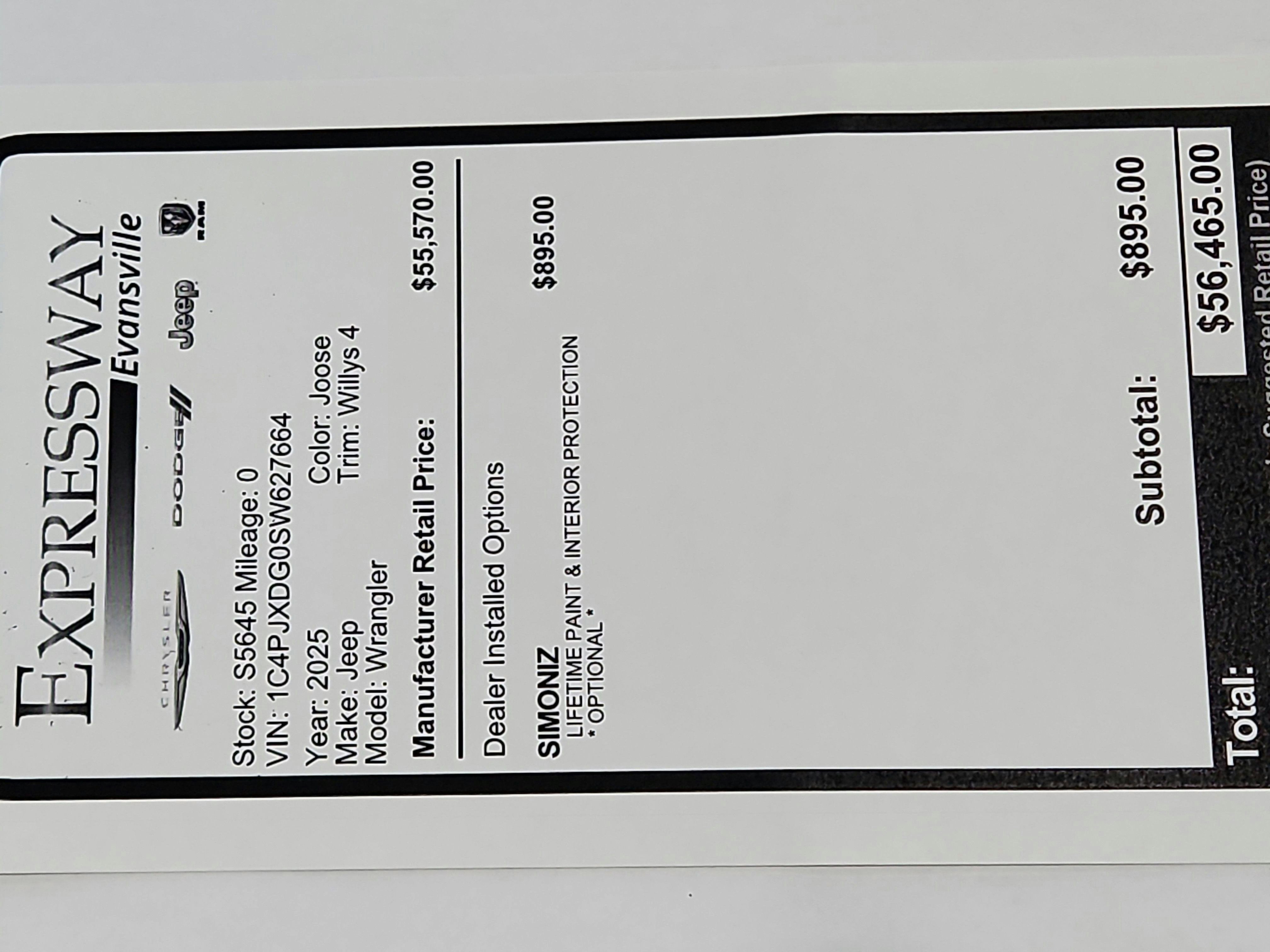 2025 Jeep Wrangler JEEP WRANGLER 4-DOOR SPORT