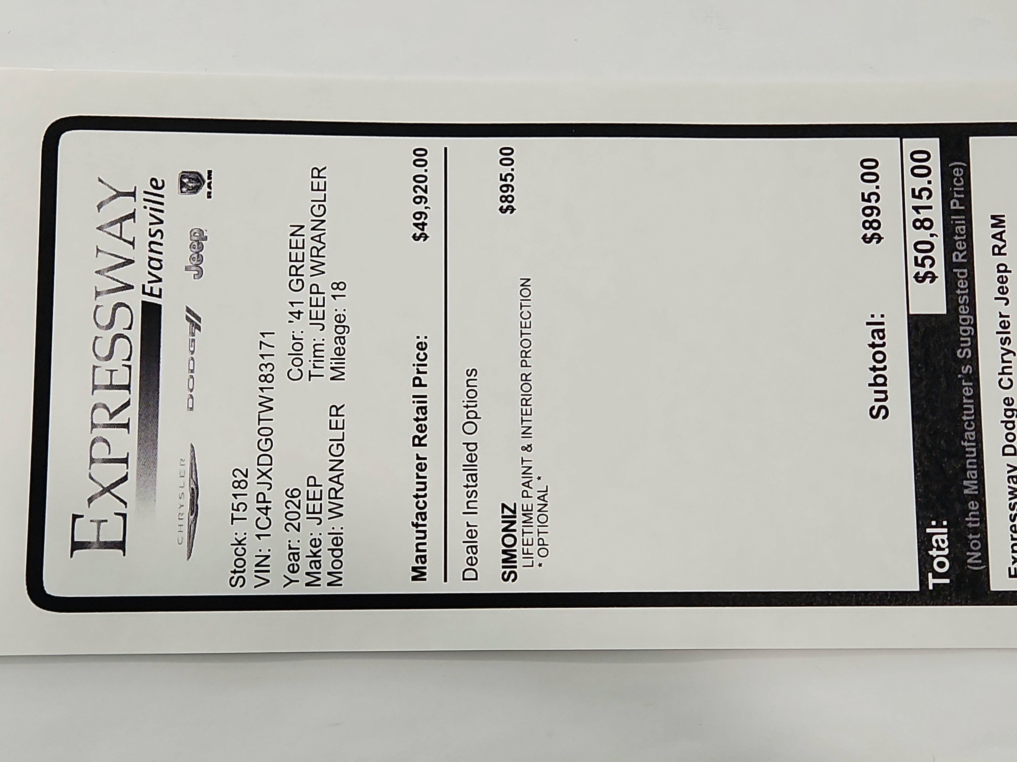 2026 Jeep Wrangler JEEP WRANGLER 4-DOOR SPORT