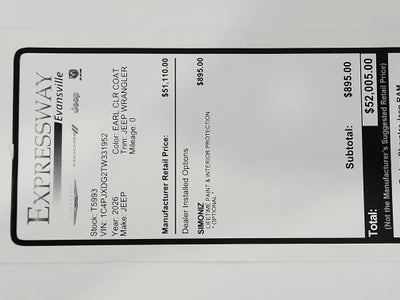 2026 Jeep Wrangler Sport S 4 Door 4x4