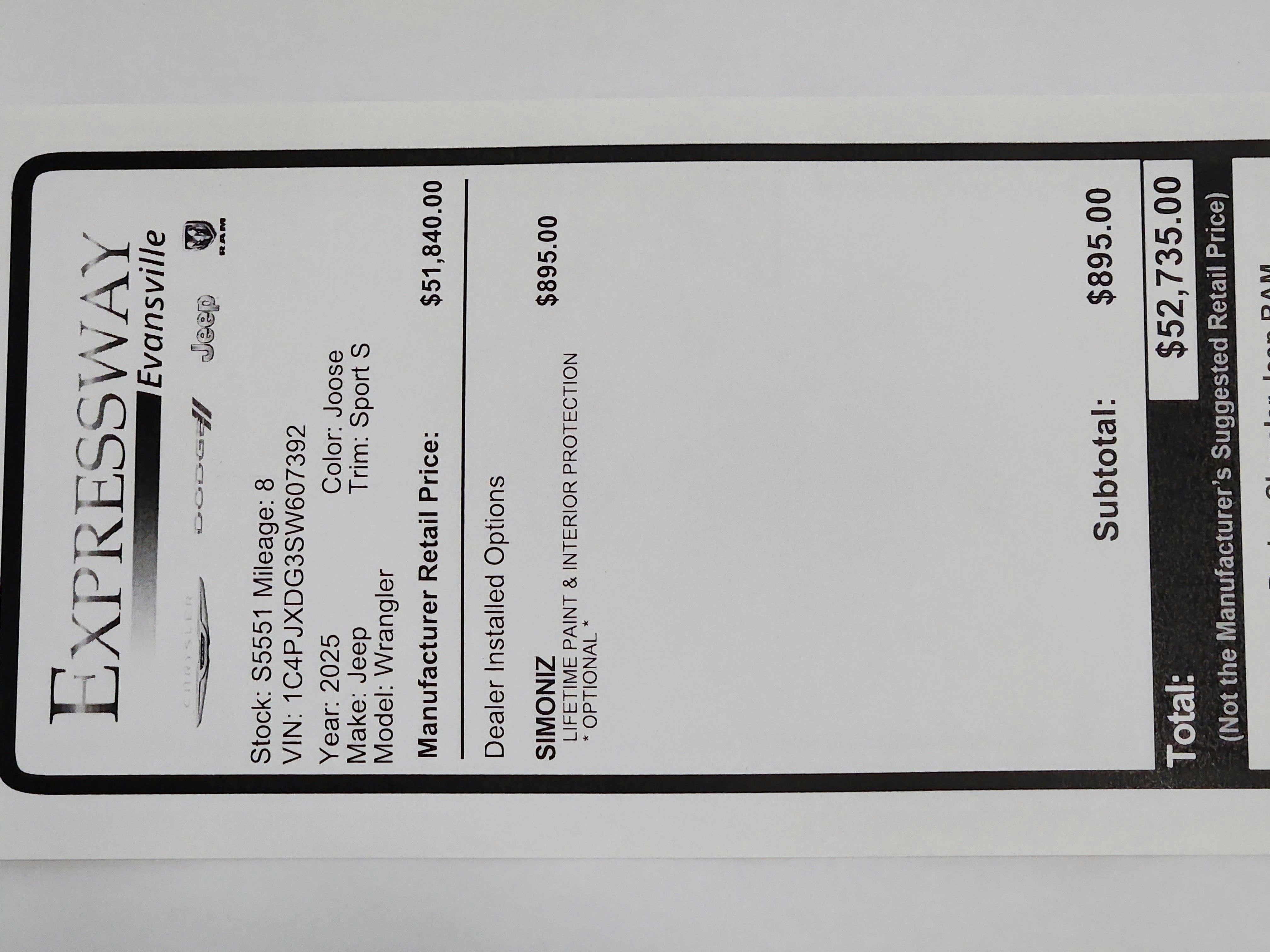 2025 Jeep Wrangler JEEP WRANGLER 4-DOOR SPORT