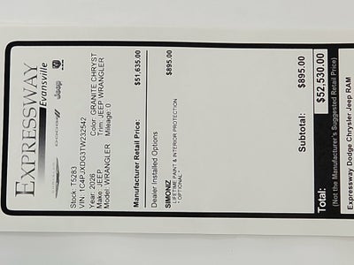 2026 Jeep Wrangler JEEP WRANGLER 4-DOOR SPORT