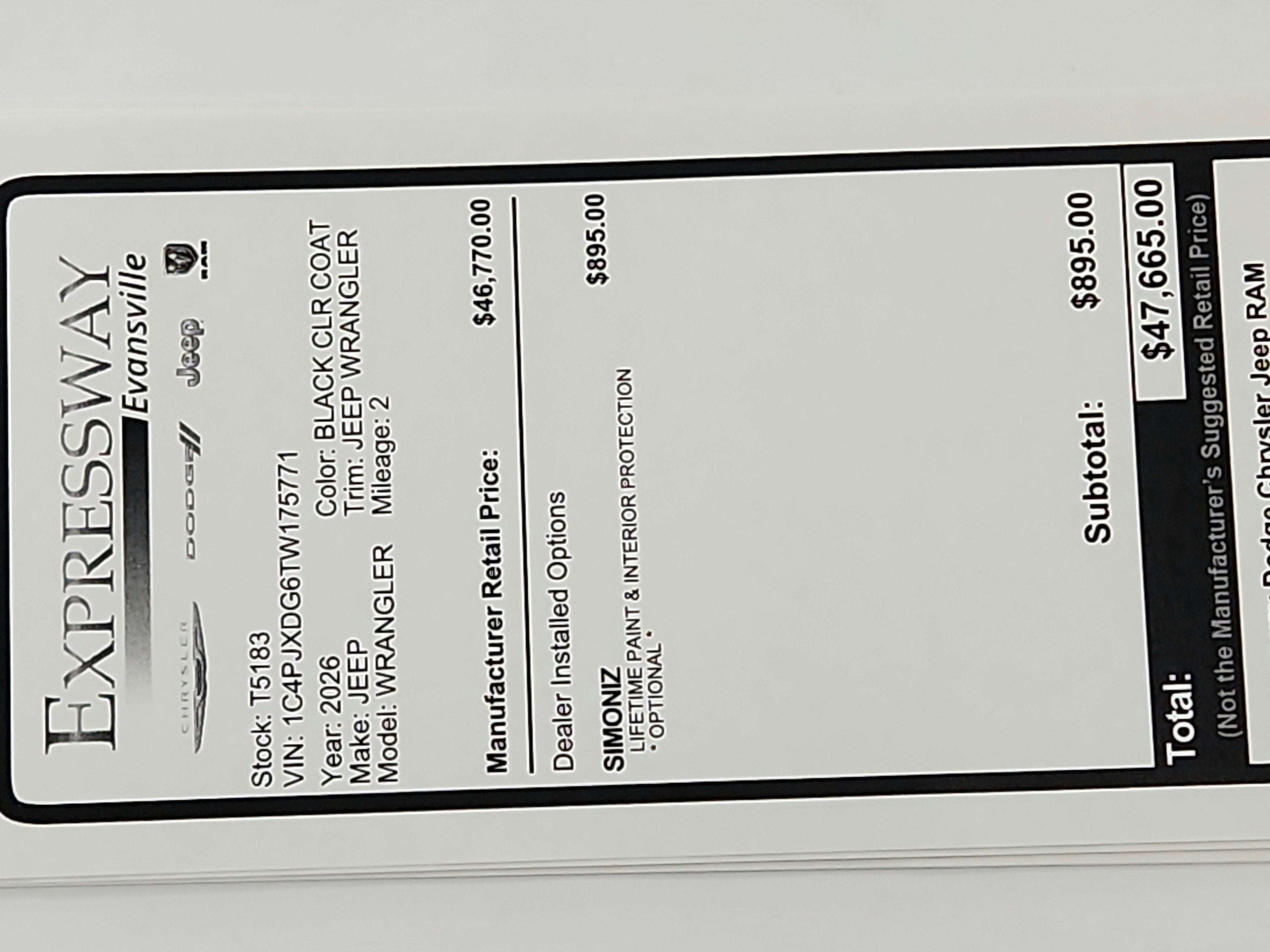 2026 Jeep Wrangler JEEP WRANGLER 4-DOOR SPORT