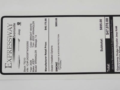 2026 Jeep Wrangler JEEP WRANGLER 4-DOOR SPORT