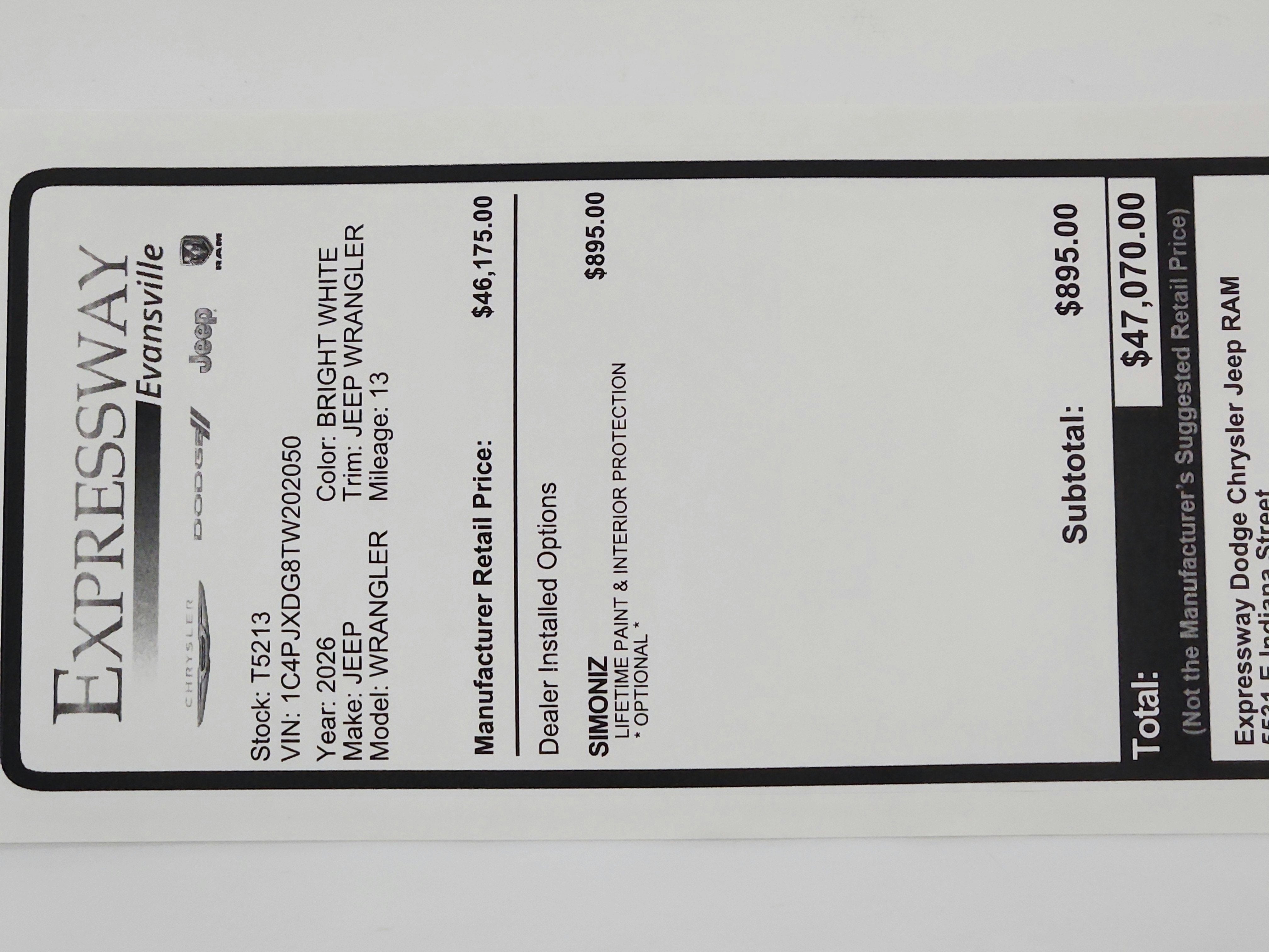 2026 Jeep Wrangler JEEP WRANGLER 4-DOOR SPORT