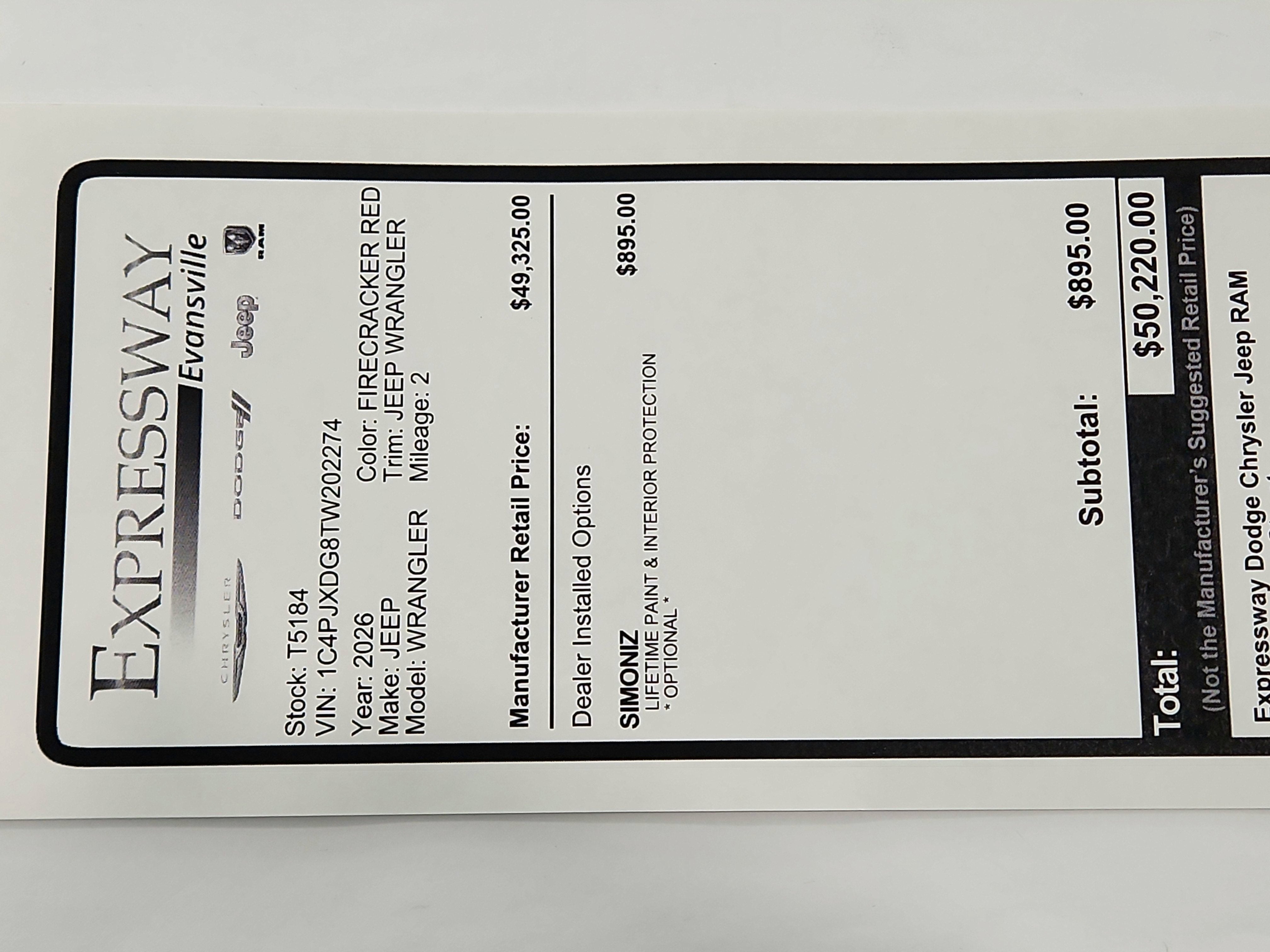 2026 Jeep Wrangler JEEP WRANGLER 4-DOOR SPORT