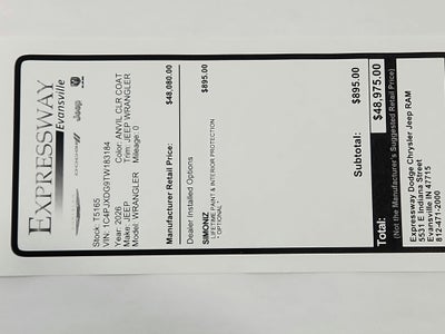 2026 Jeep Wrangler JEEP WRANGLER 4-DOOR SPORT