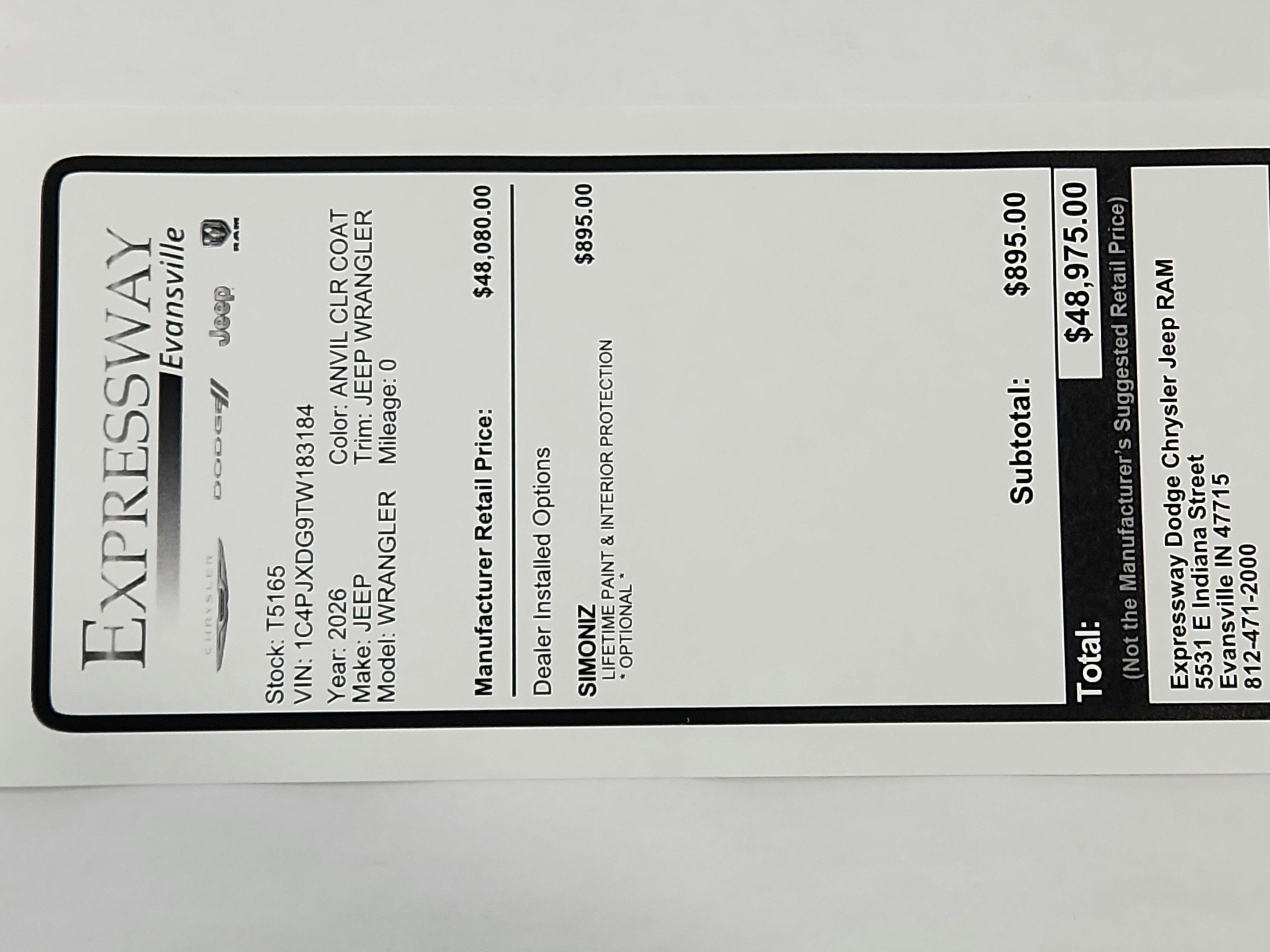 2026 Jeep Wrangler JEEP WRANGLER 4-DOOR SPORT