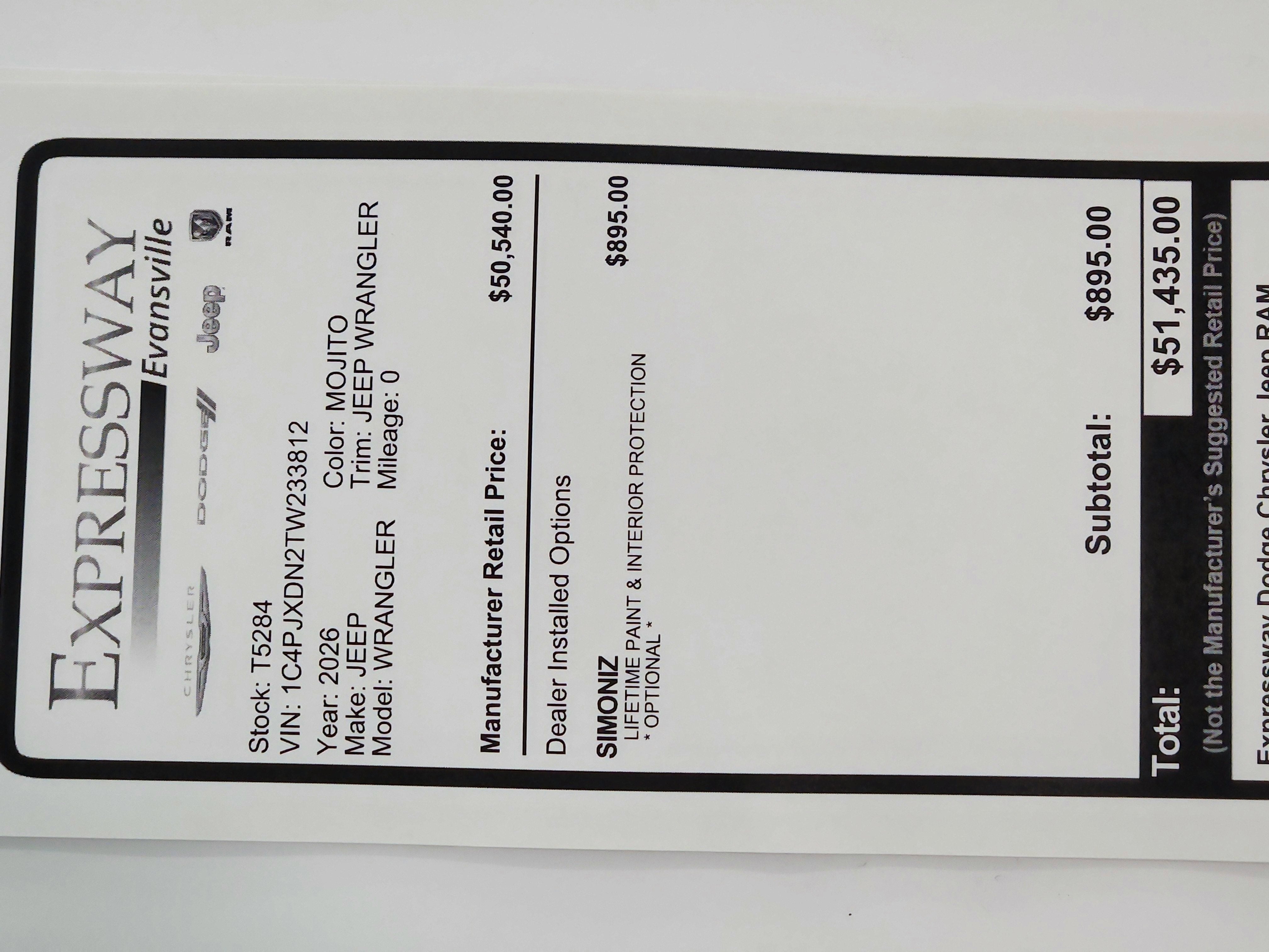 2026 Jeep Wrangler JEEP WRANGLER 4-DOOR SPORT