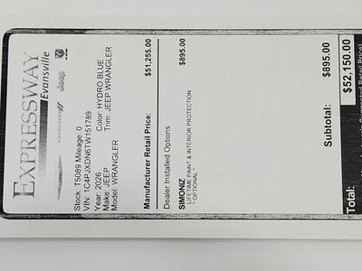 2026 Jeep Wrangler JEEP WRANGLER 4-DOOR SPORT