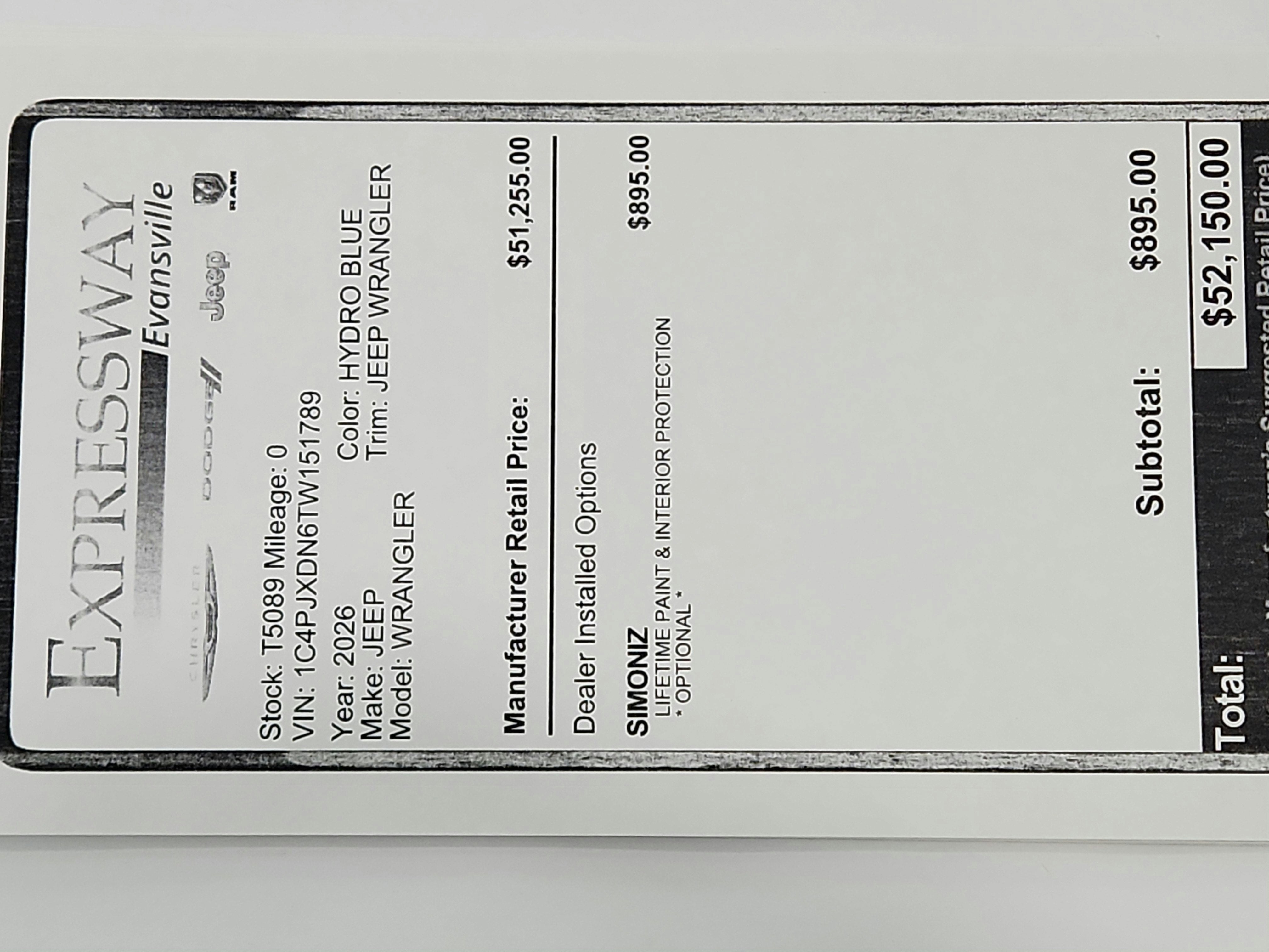 2026 Jeep Wrangler JEEP WRANGLER 4-DOOR SPORT