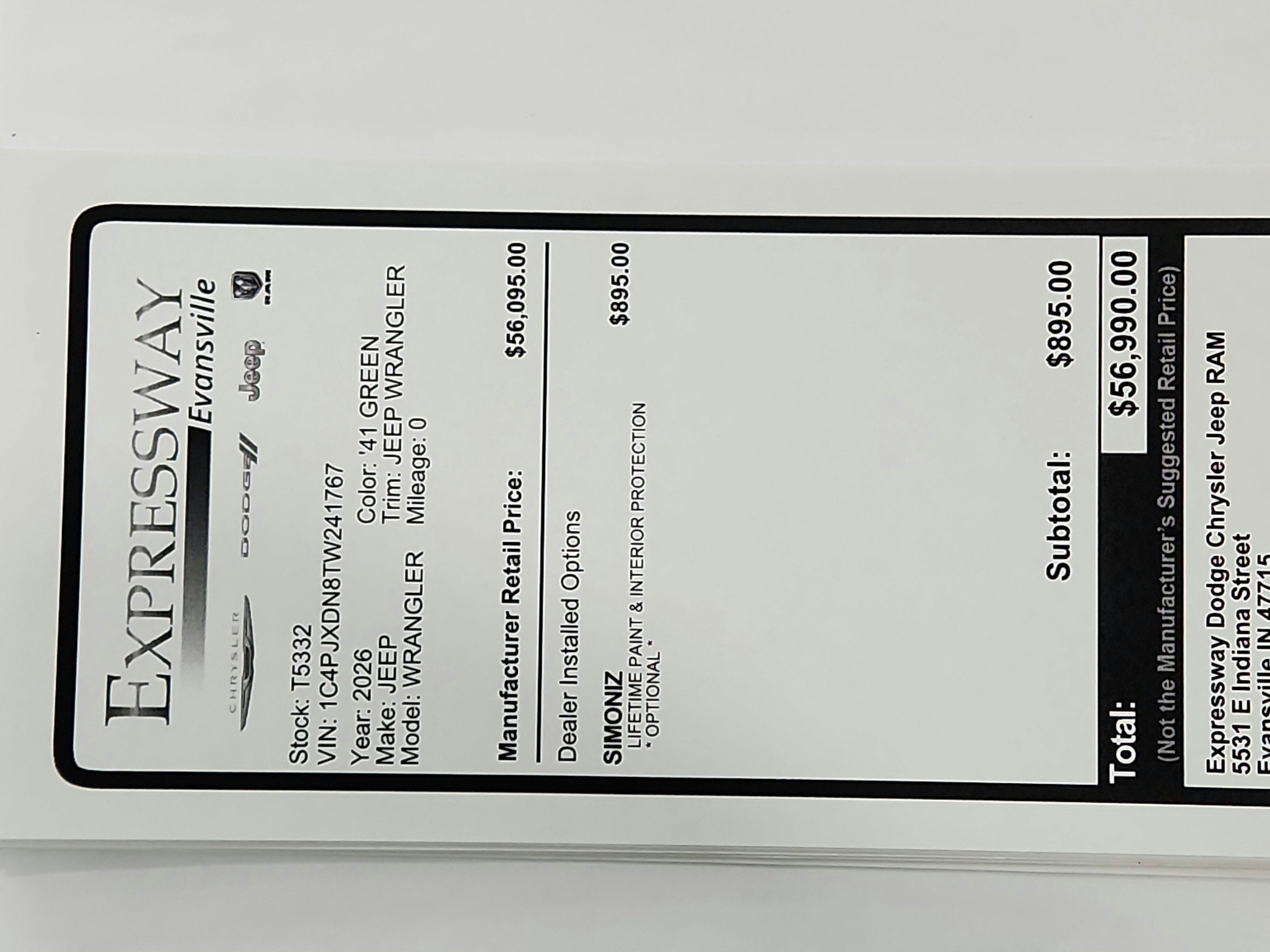 2026 Jeep Wrangler JEEP WRANGLER 4-DOOR SPORT