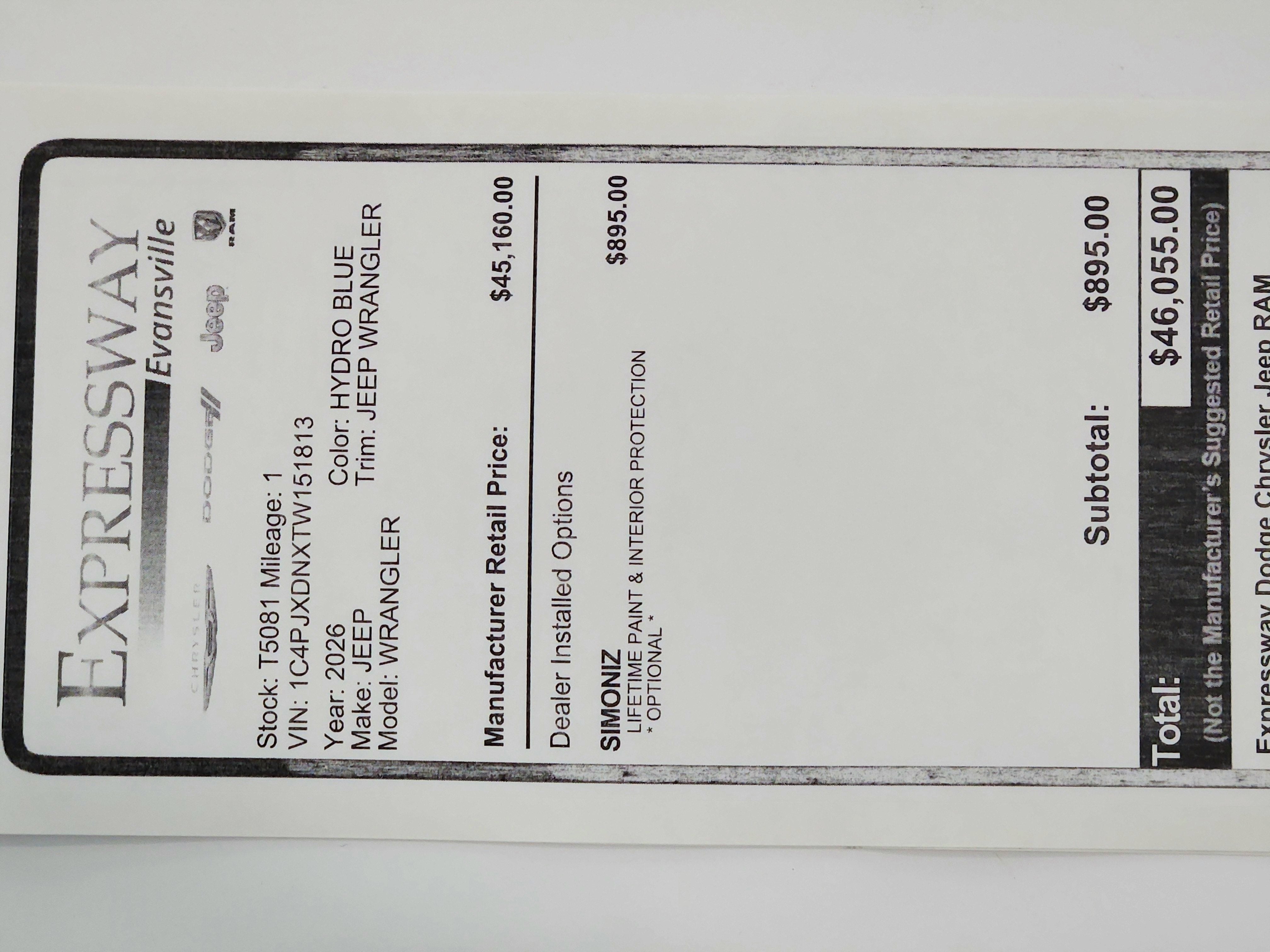 2026 Jeep Wrangler JEEP WRANGLER 4-DOOR SPORT