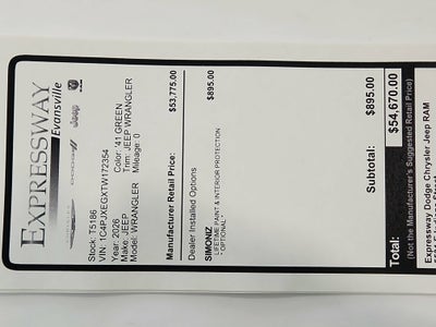 2026 Jeep Wrangler JEEP WRANGLER 4-DOOR SAHARA