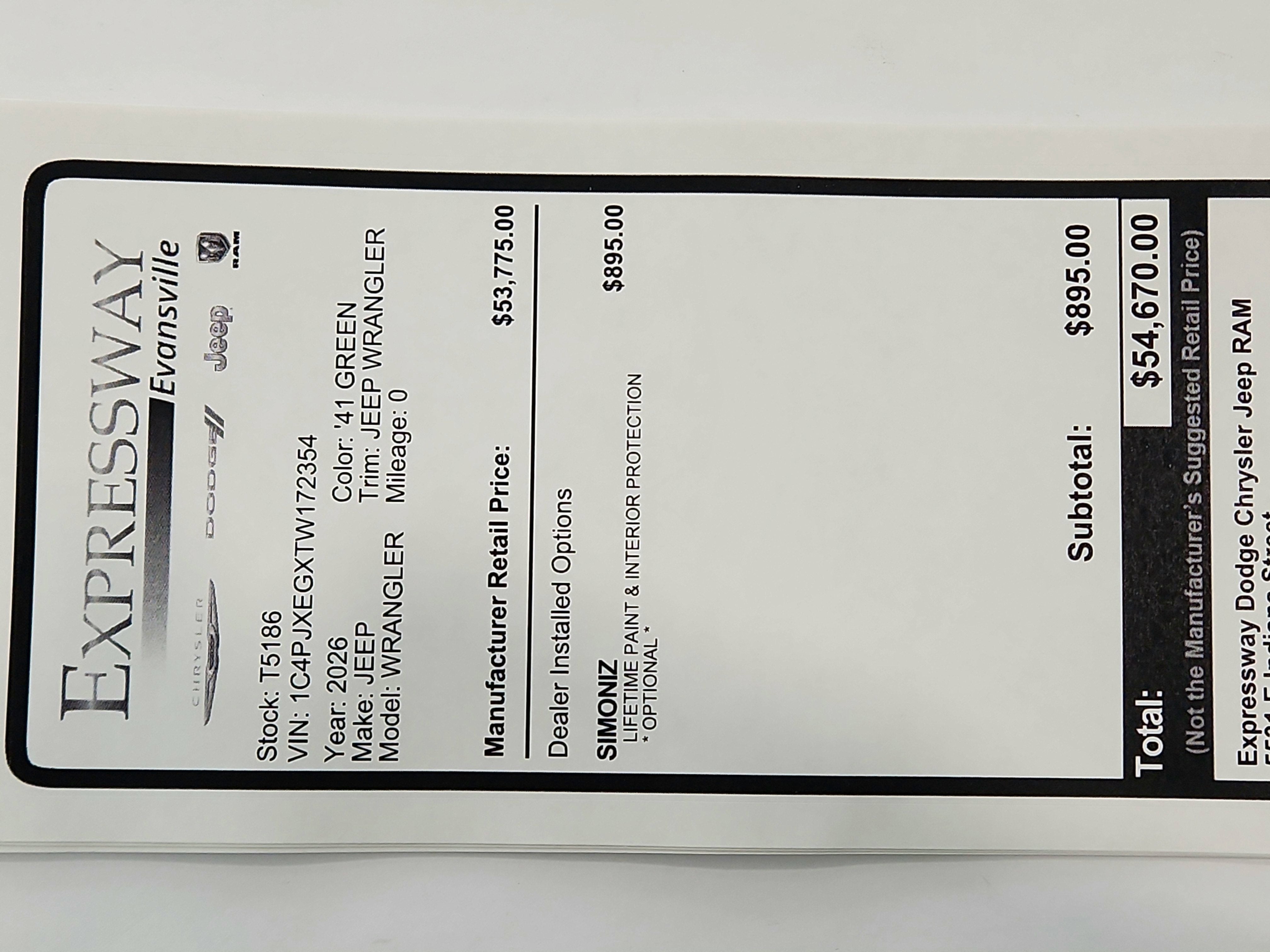 2026 Jeep Wrangler JEEP WRANGLER 4-DOOR SAHARA