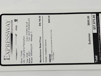 2026 Jeep Wrangler JEEP WRANGLER 4-DOOR RUBICON