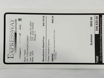 2026 Jeep Grand Cherokee JEEP GRAND CHEROKEE LAREDO 4X4