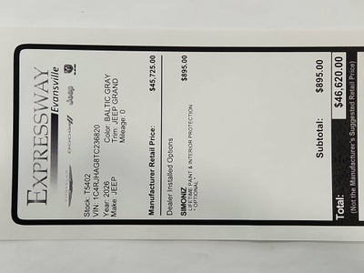2026 Jeep Grand Cherokee JEEP GRAND CHEROKEE LAREDO 4X4