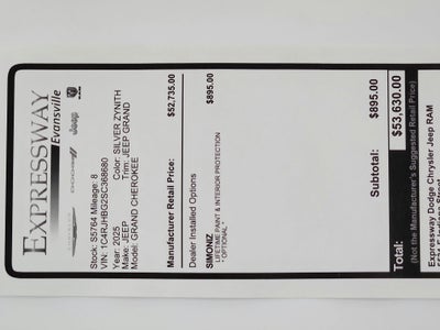 2025 Jeep Grand Cherokee JEEP GRAND CHEROKEE LIMITED 4X4