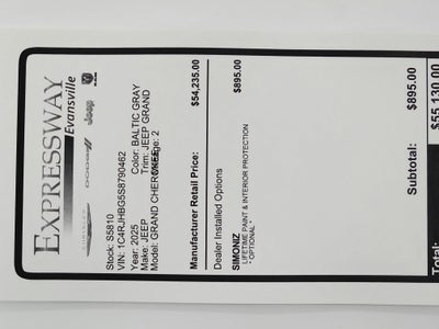 2025 Jeep Grand Cherokee JEEP GRAND CHEROKEE LIMITED 4X4