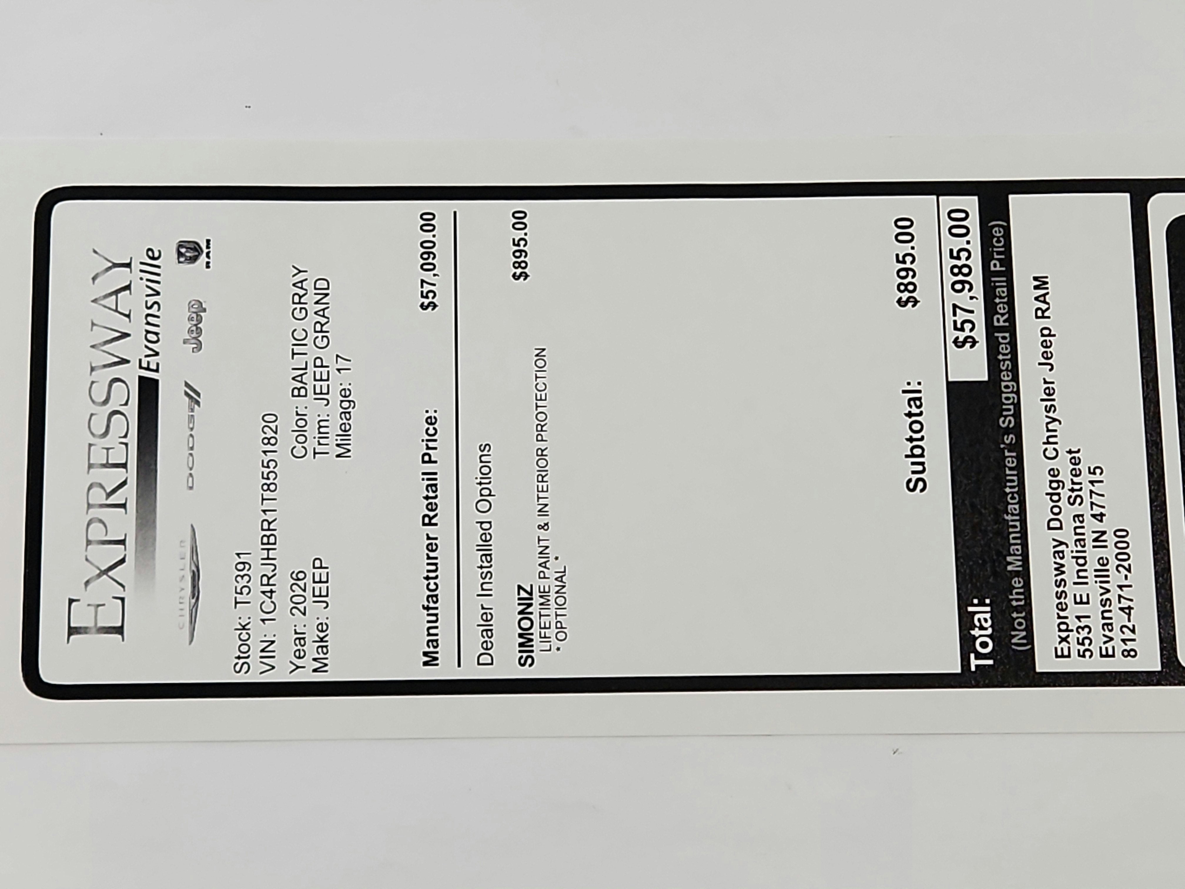 2026 Jeep Grand Cherokee JEEP GRAND CHEROKEE LIMITED 4X4