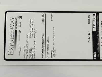 2026 Jeep Grand Cherokee JEEP GRAND CHEROKEE LIMITED 4X4