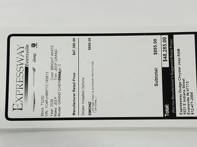 2026 Jeep Grand Cherokee JEEP GRAND CHEROKEE LIMITED 4X4