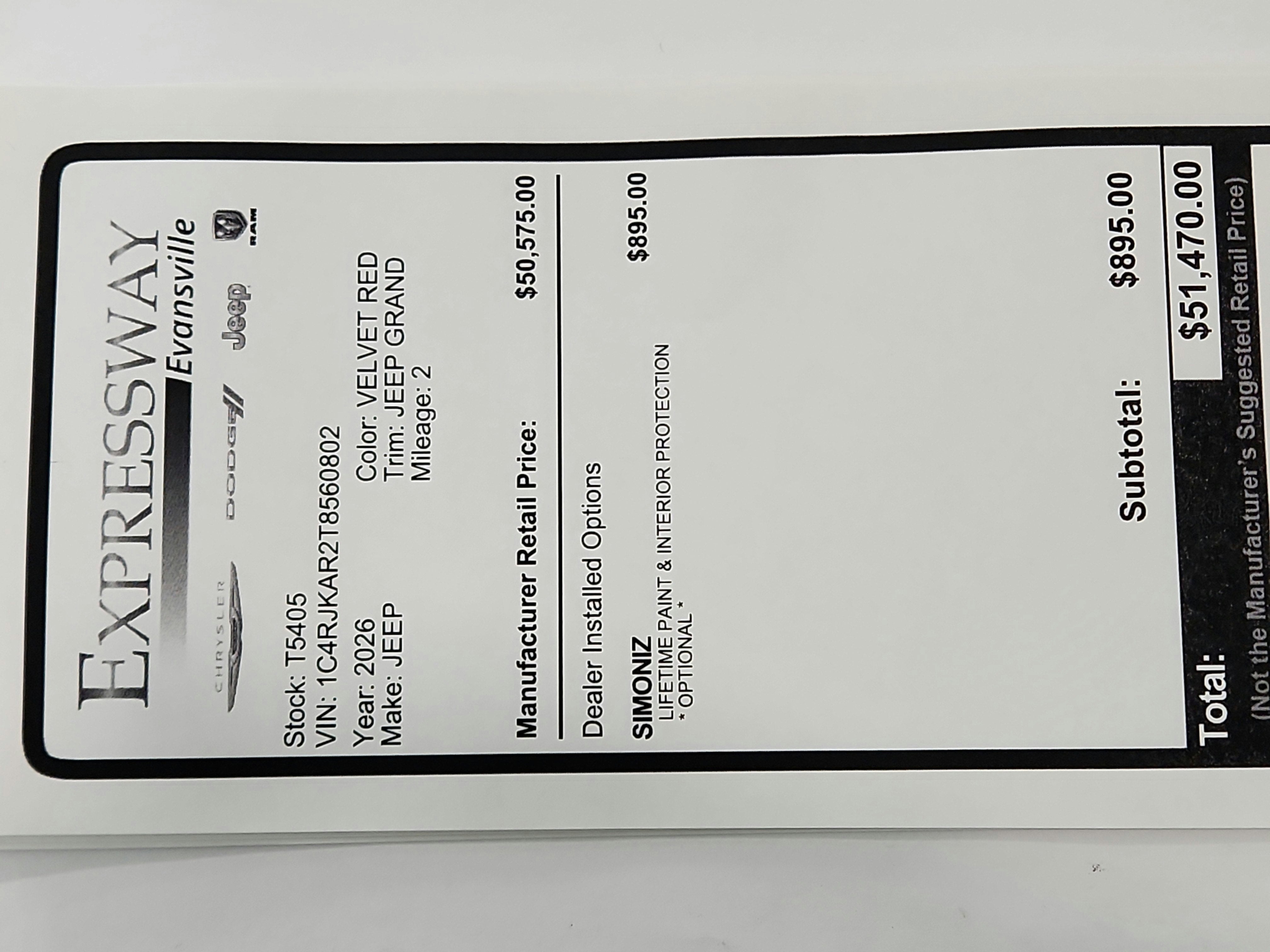 2026 Jeep Grand Cherokee JEEP GRAND CHEROKEE L LAREDO 4X4