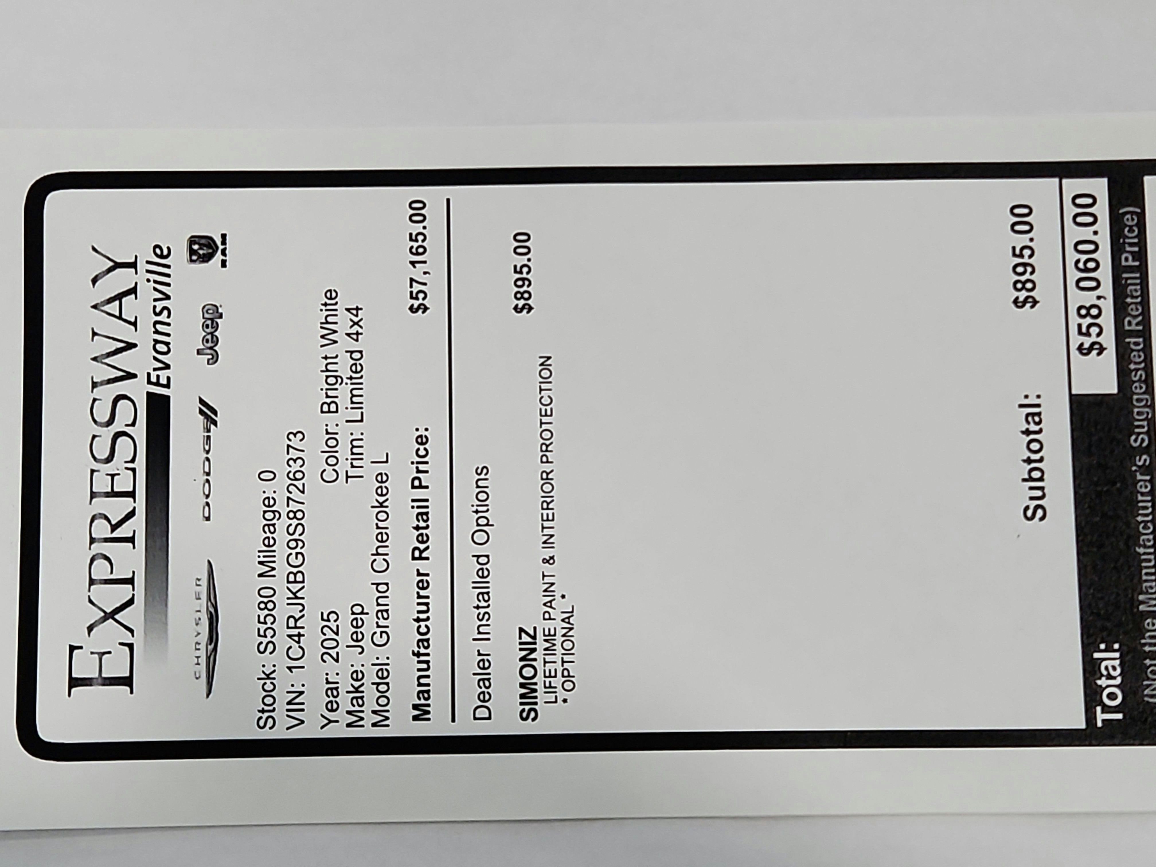 2025 Jeep Grand Cherokee JEEP GRAND CHEROKEE L LIMITED 4X4