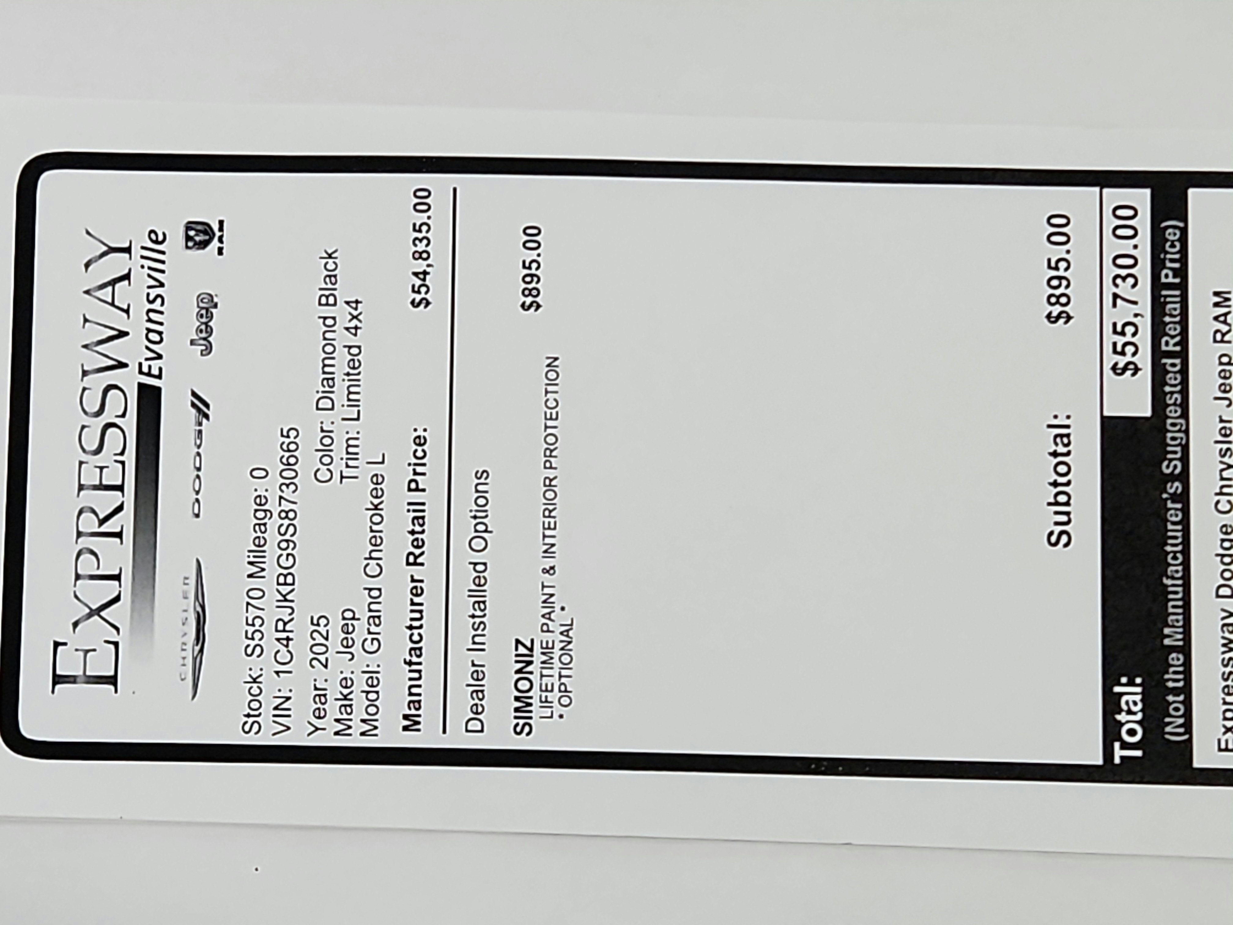 2025 Jeep Grand Cherokee JEEP GRAND CHEROKEE L LIMITED 4X4