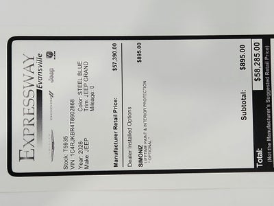 2026 Jeep Grand Cherokee Limited Reserve 4x4