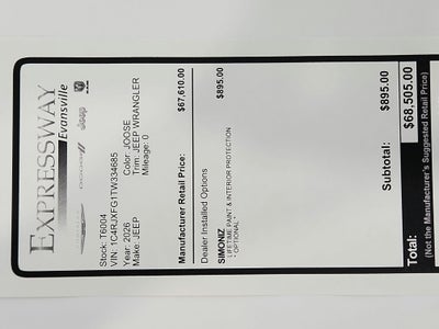 2026 Jeep Wrangler Rubicon X 4 Door 4x4
