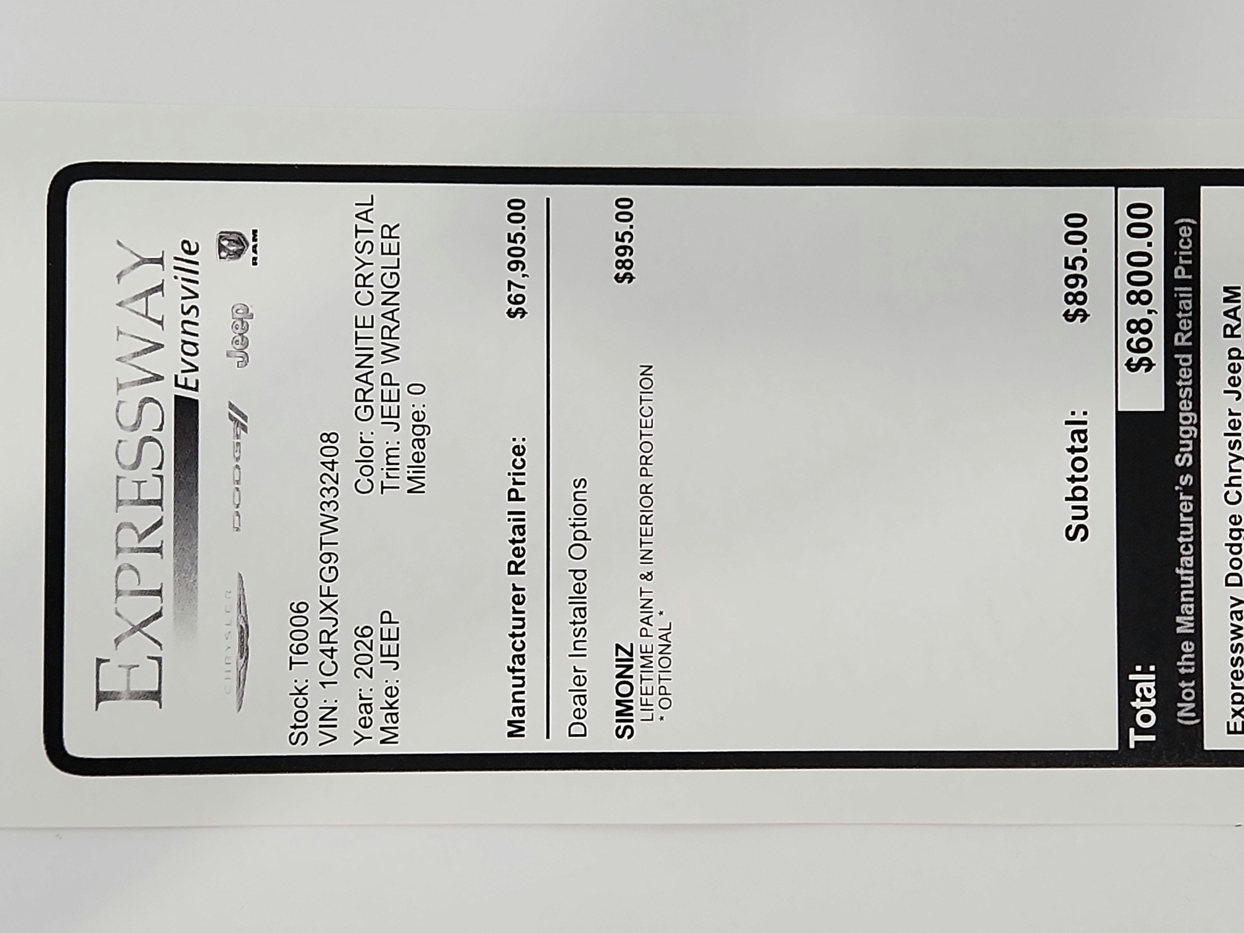 2026 Jeep Wrangler Rubicon X 4 Door 4x4