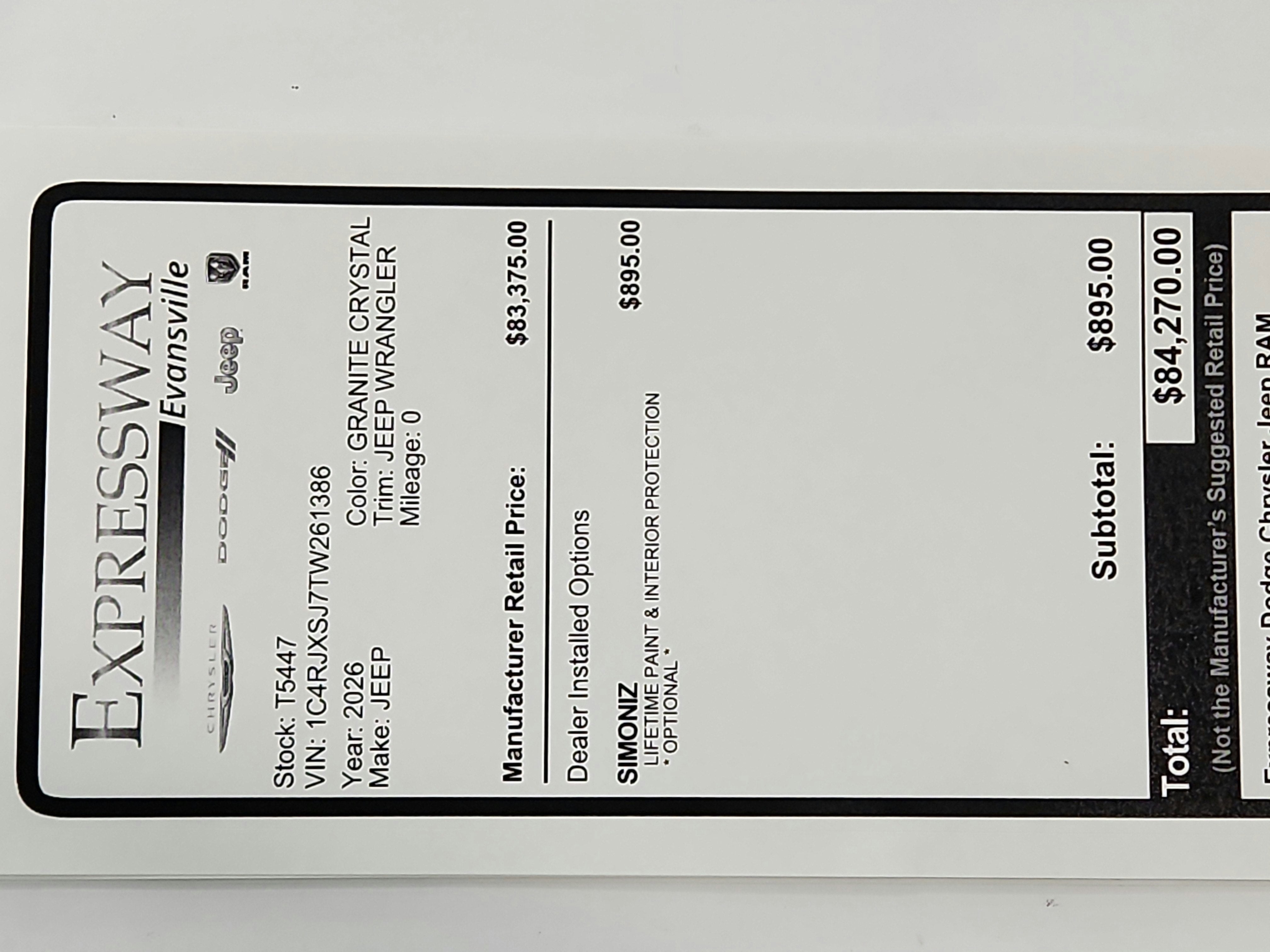 2026 Jeep Wrangler JEEP WRANGLER 4-DOOR 392