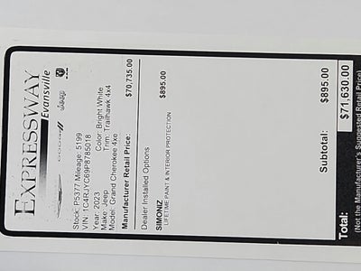 2023 Jeep Grand Cherokee 4xe JEEP GRAND CHEROKEE TRAILHAWK 4XE