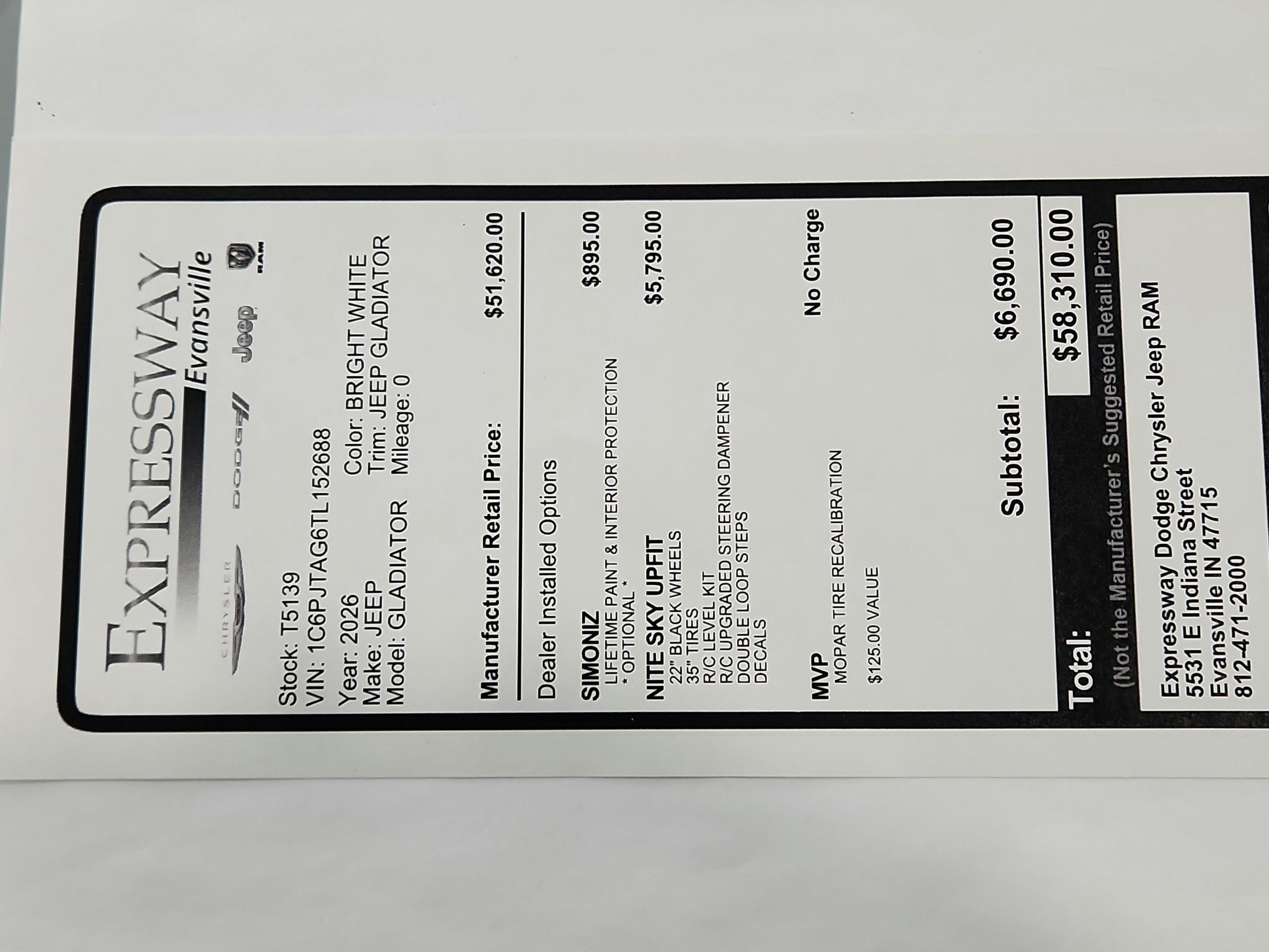 2026 Jeep Gladiator JEEP GLADIATOR SPORT 4X4